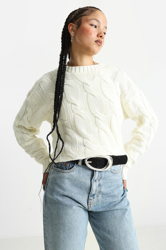 Maglione lavorato a maglia NMFINN - Zabaione