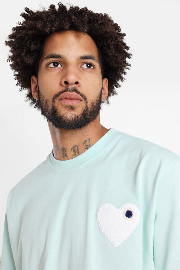 Maglietta Heart - Menta + Bianco