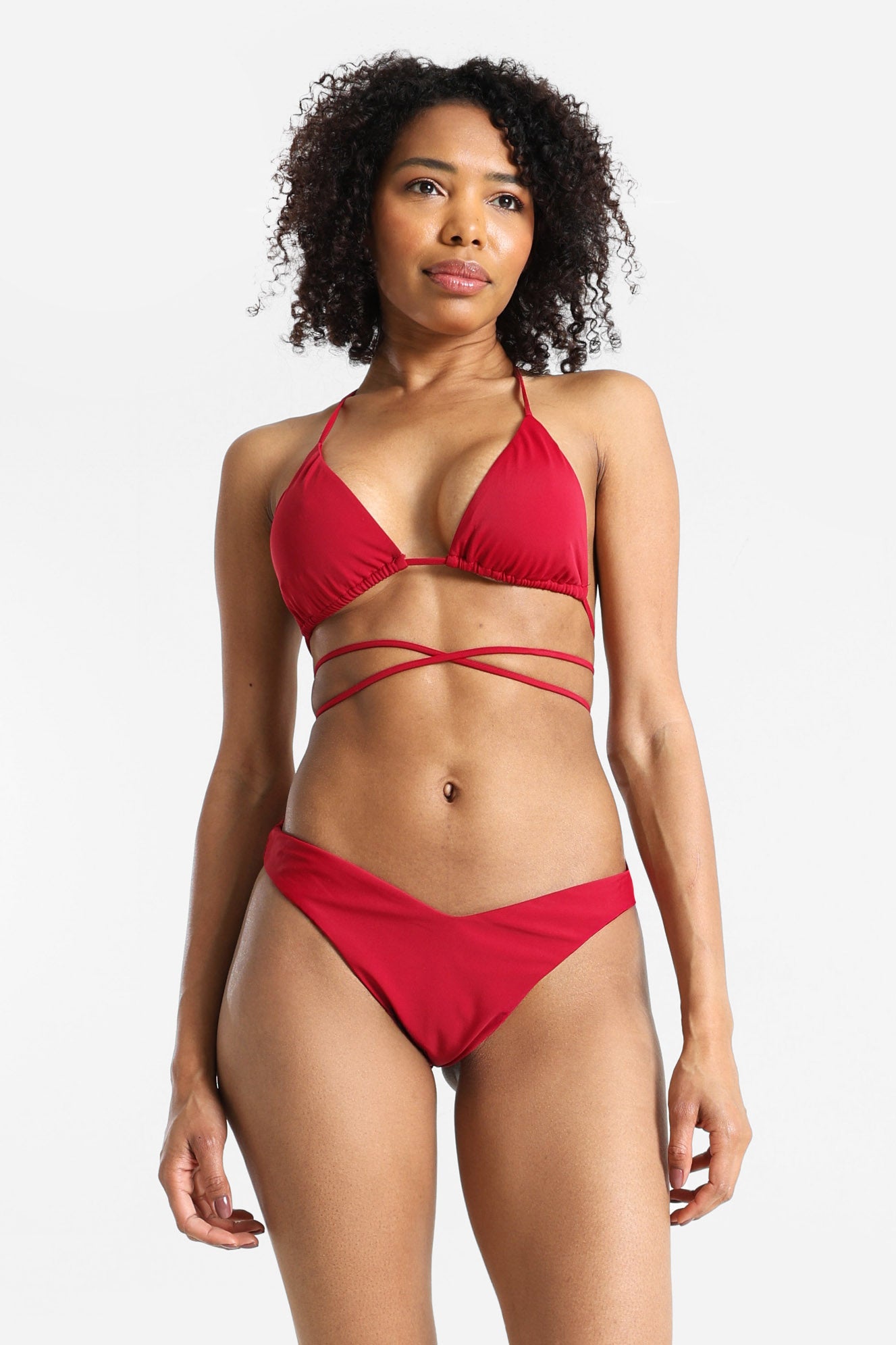 Triangel Bikini-Oberteil - Rot