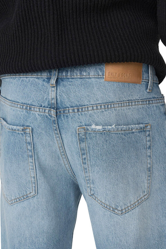 Edge jean straight loose fit L32 - Light Blue Denim