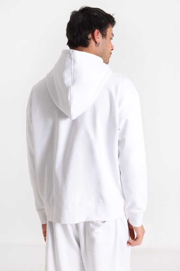 Oversized zip-up hoodie sweatshirt - White