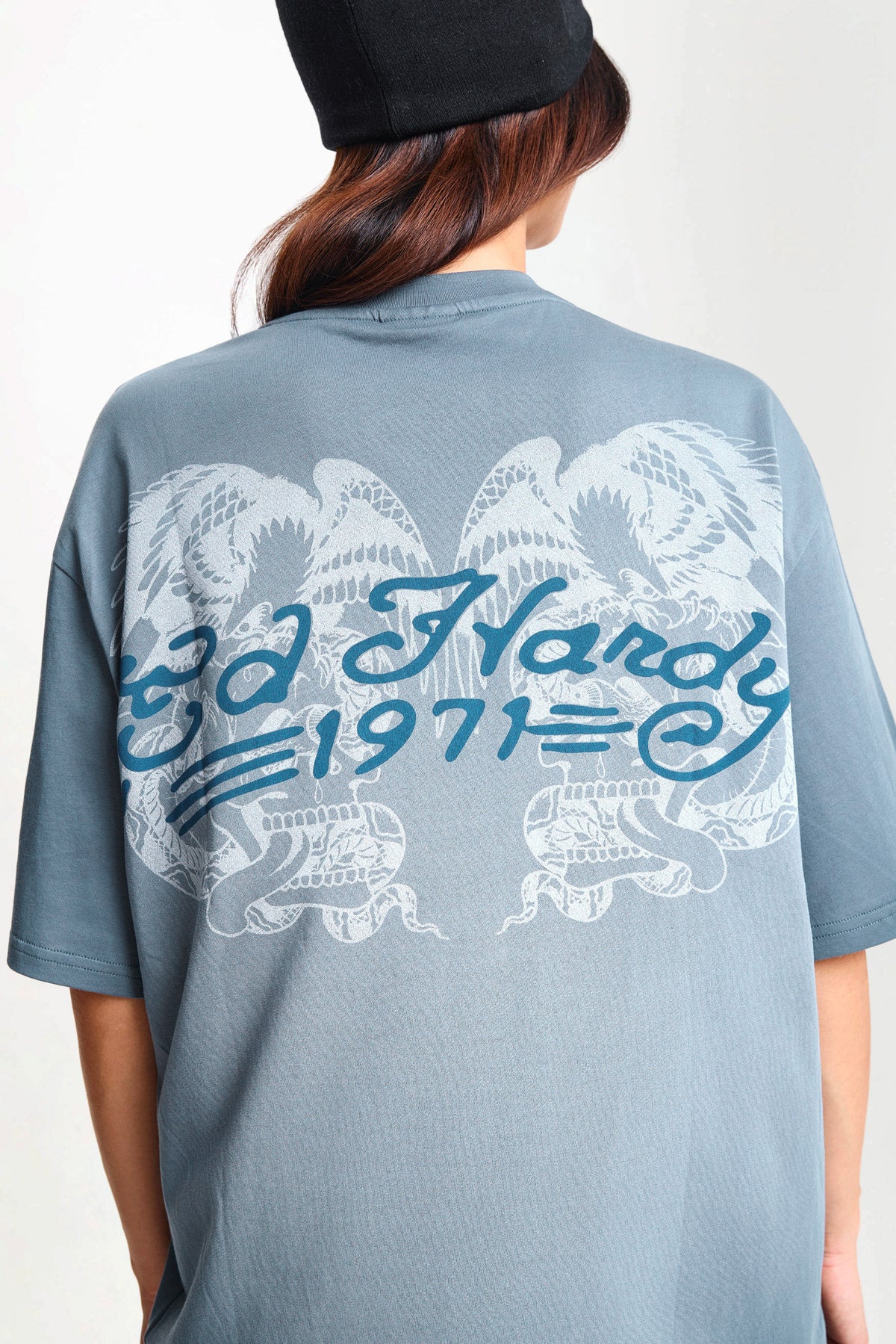Brave Hearts loose t-shirt - Blue Washed