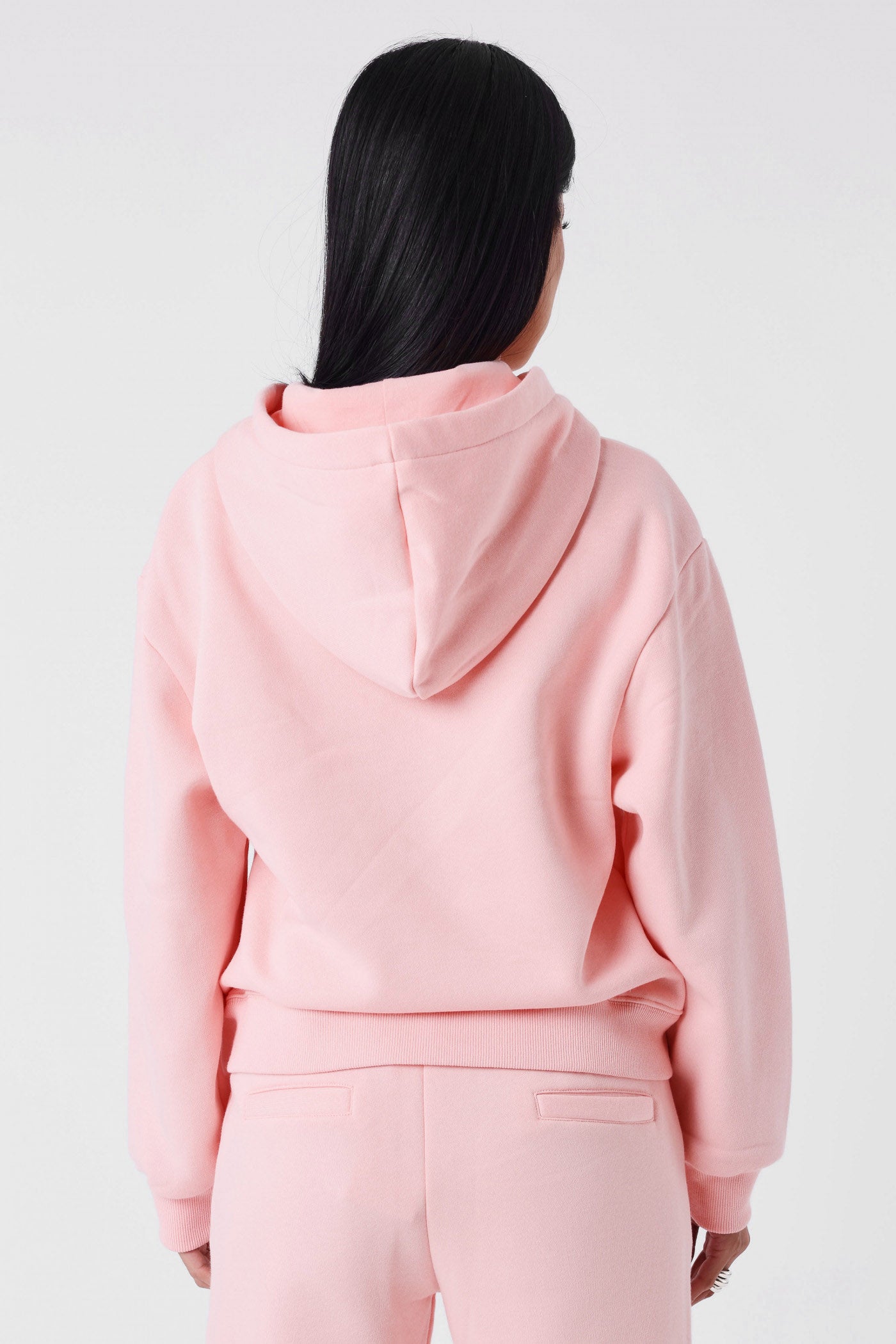 Sweat zippé à capuchon - Light Pink