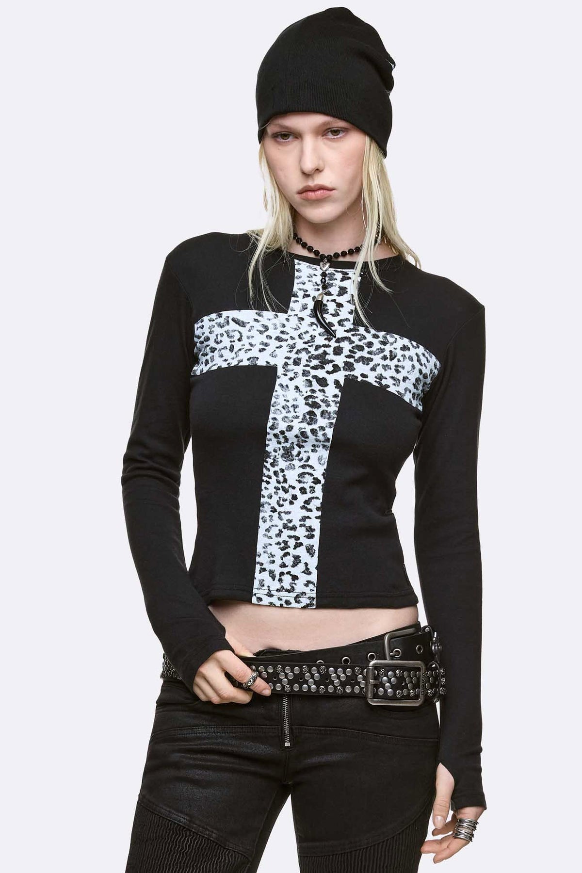 Feral Cross Langarmshirt - Black