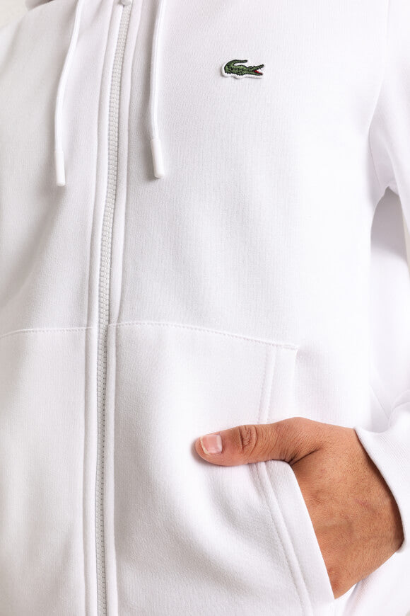 Kapuzensweatjacke - Weiss