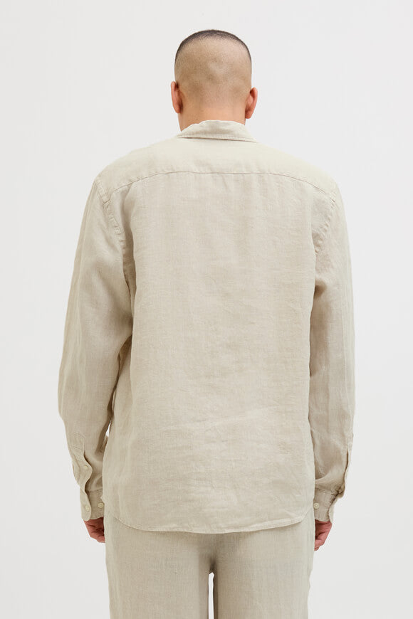 JPRCCLAWRENCE linen shirt - Silver Lining