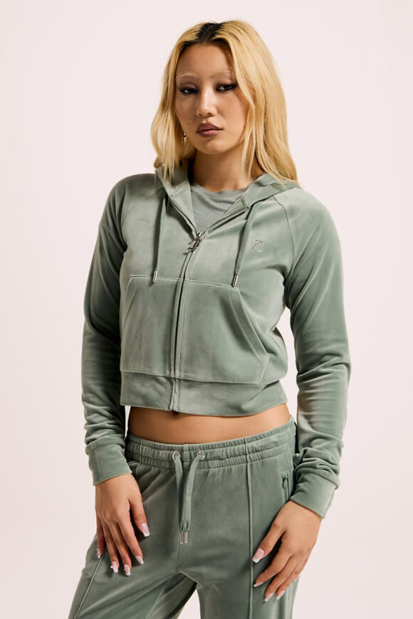 Madison Velvet Crop Jacket - Chinois Green