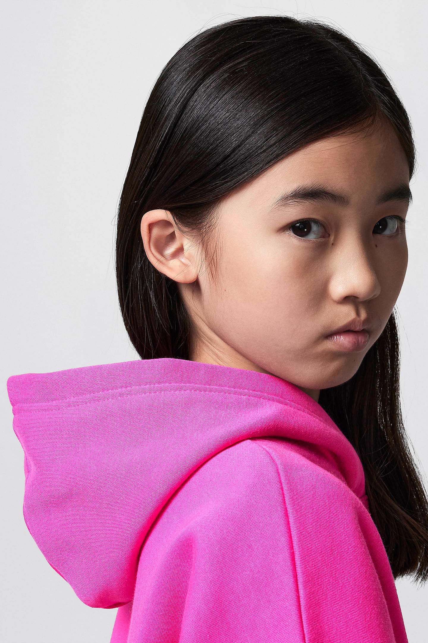 Brooklyn Kapuzensweatshirt - Fire Pink + White
