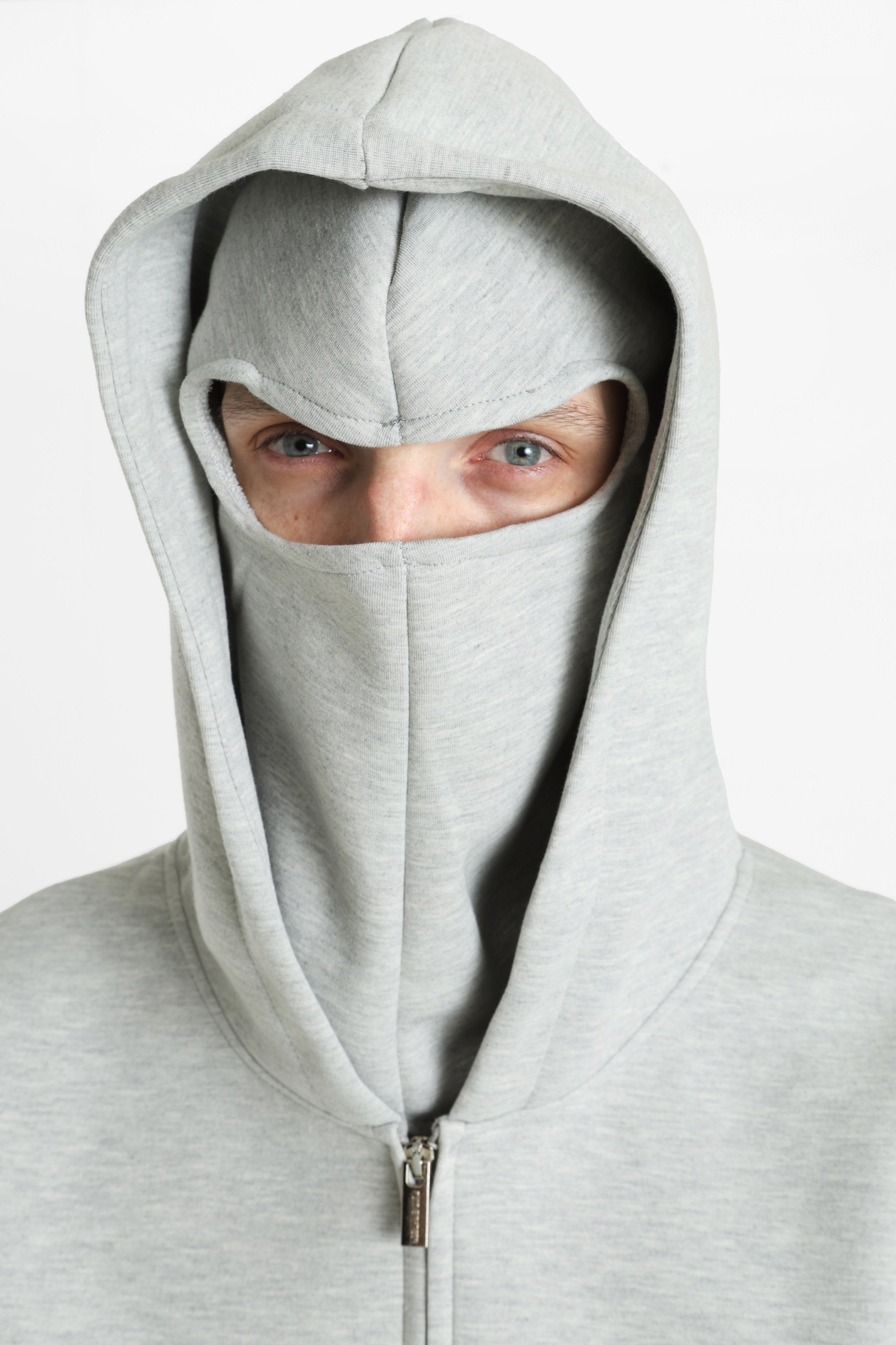 Hooded zip-up sweatshirt - Light Grey Heather
