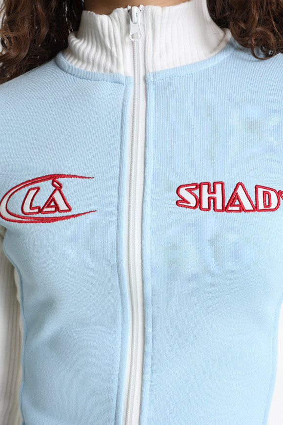 Crop Sweatjacke - Hellblau