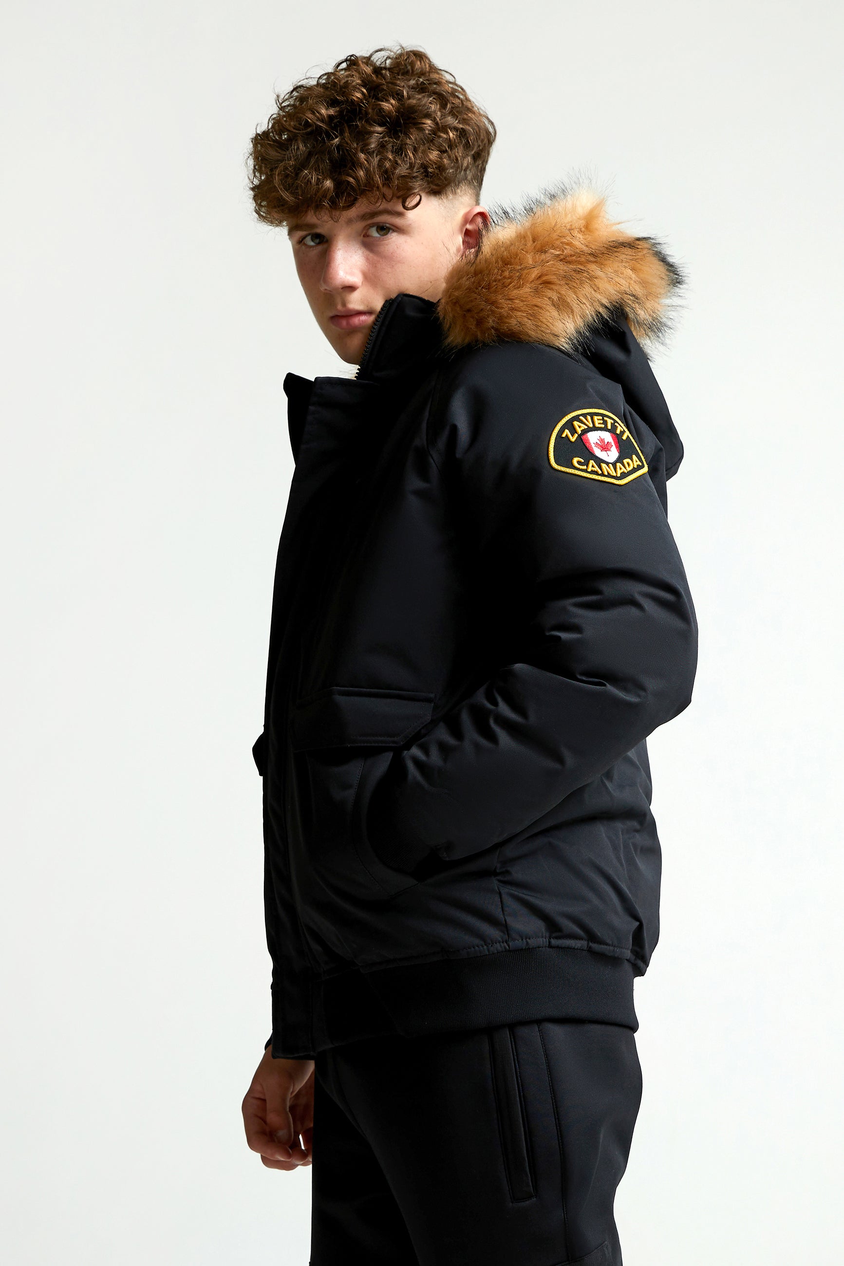 Abelli Wattierte Bomberjacke - Jet Black