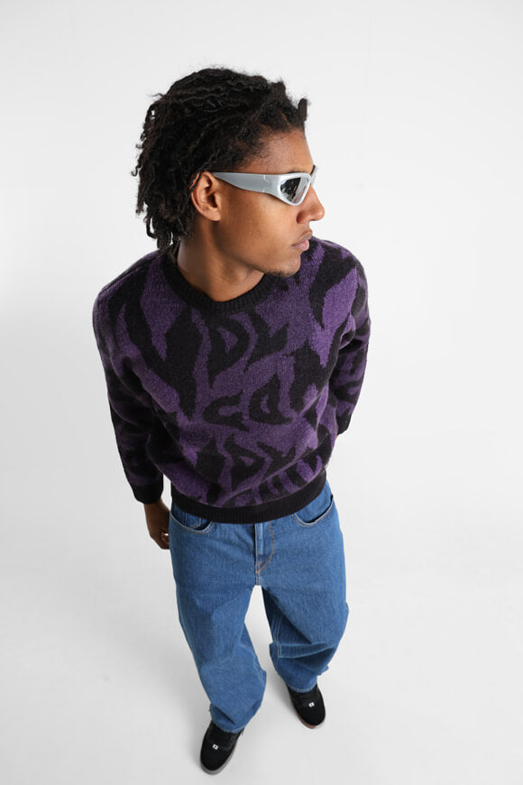 Pull en maille Anarchietour - Black + Purple