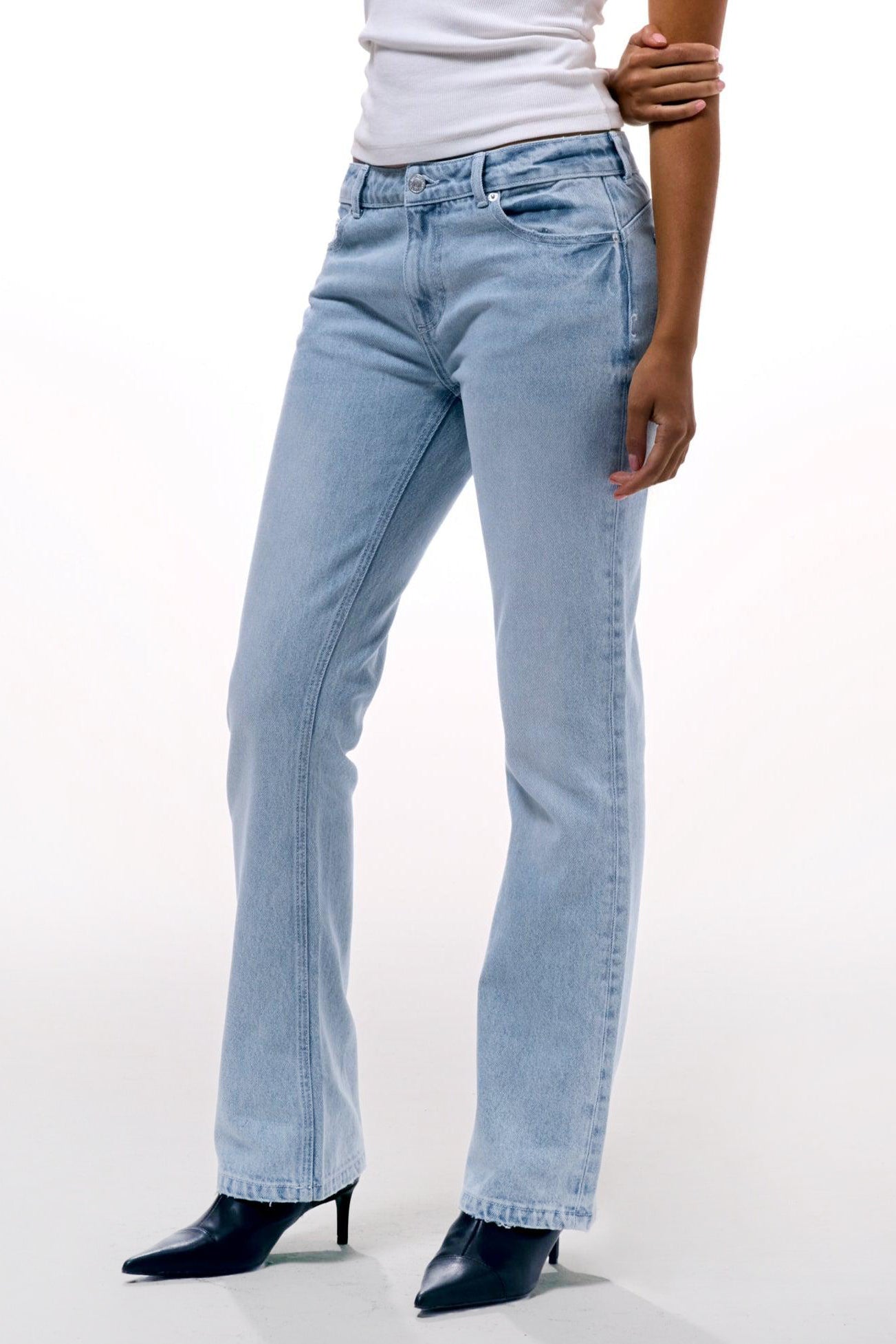Bootcut Jeans - Light Wash Blue