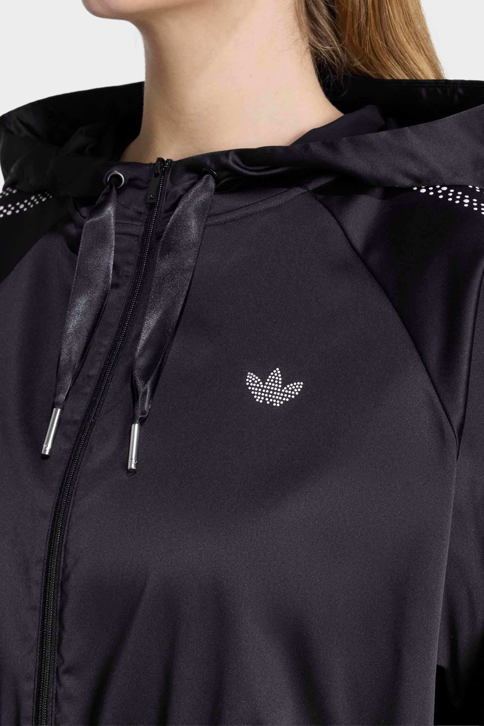 Satin track jacket - Black