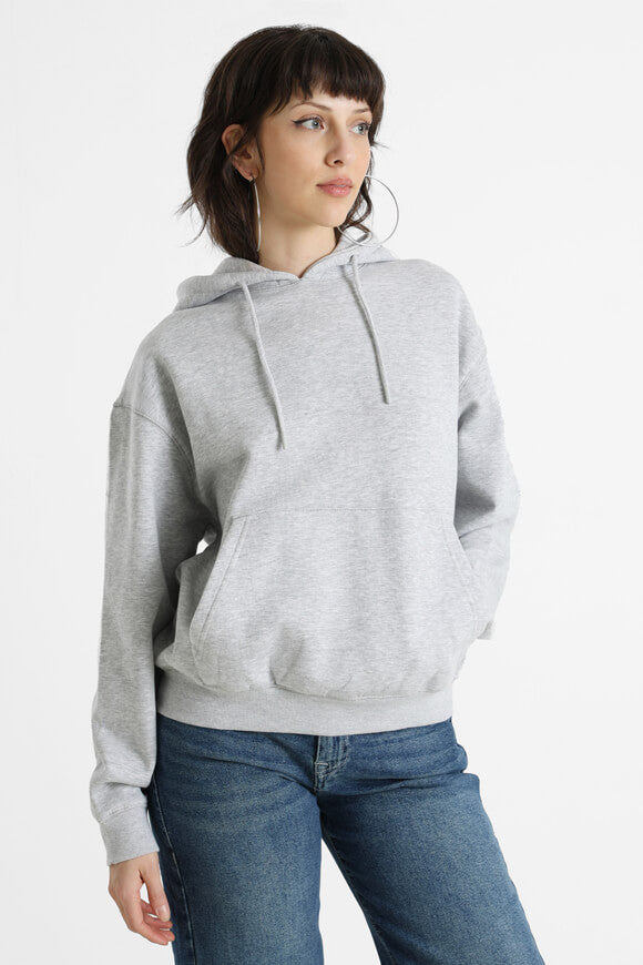 Hooded sweatshirt - mottled gray