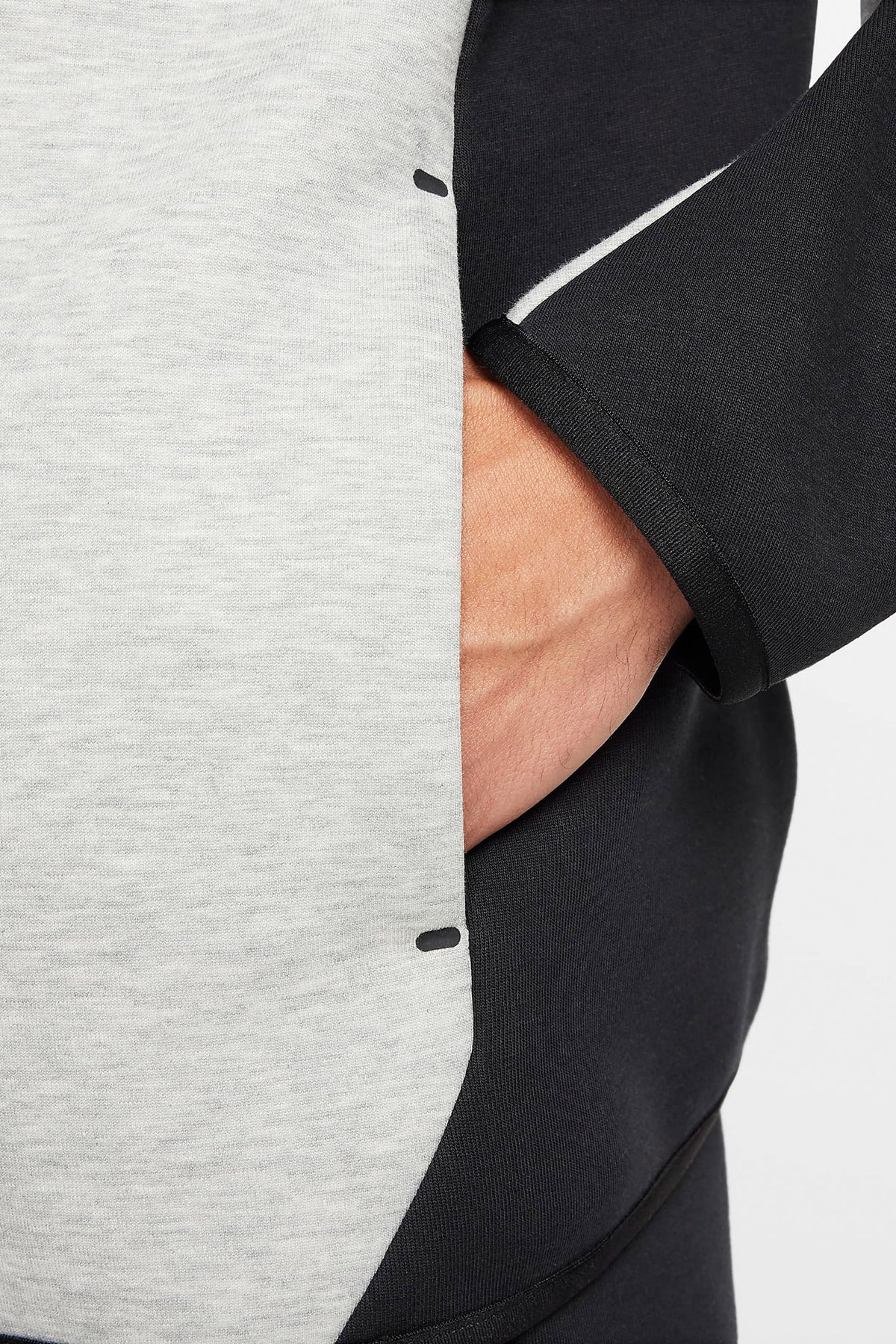 Sportswear Tech Fleece Kapuzensweatjacke - Black + Light Grey Heather