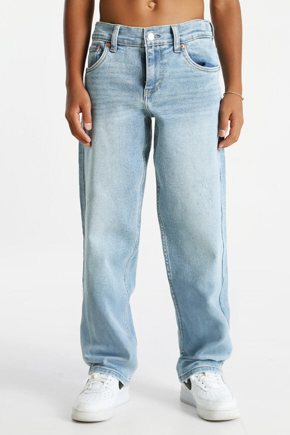 Stay Loose Taper Fit Jeans - Blue Denim