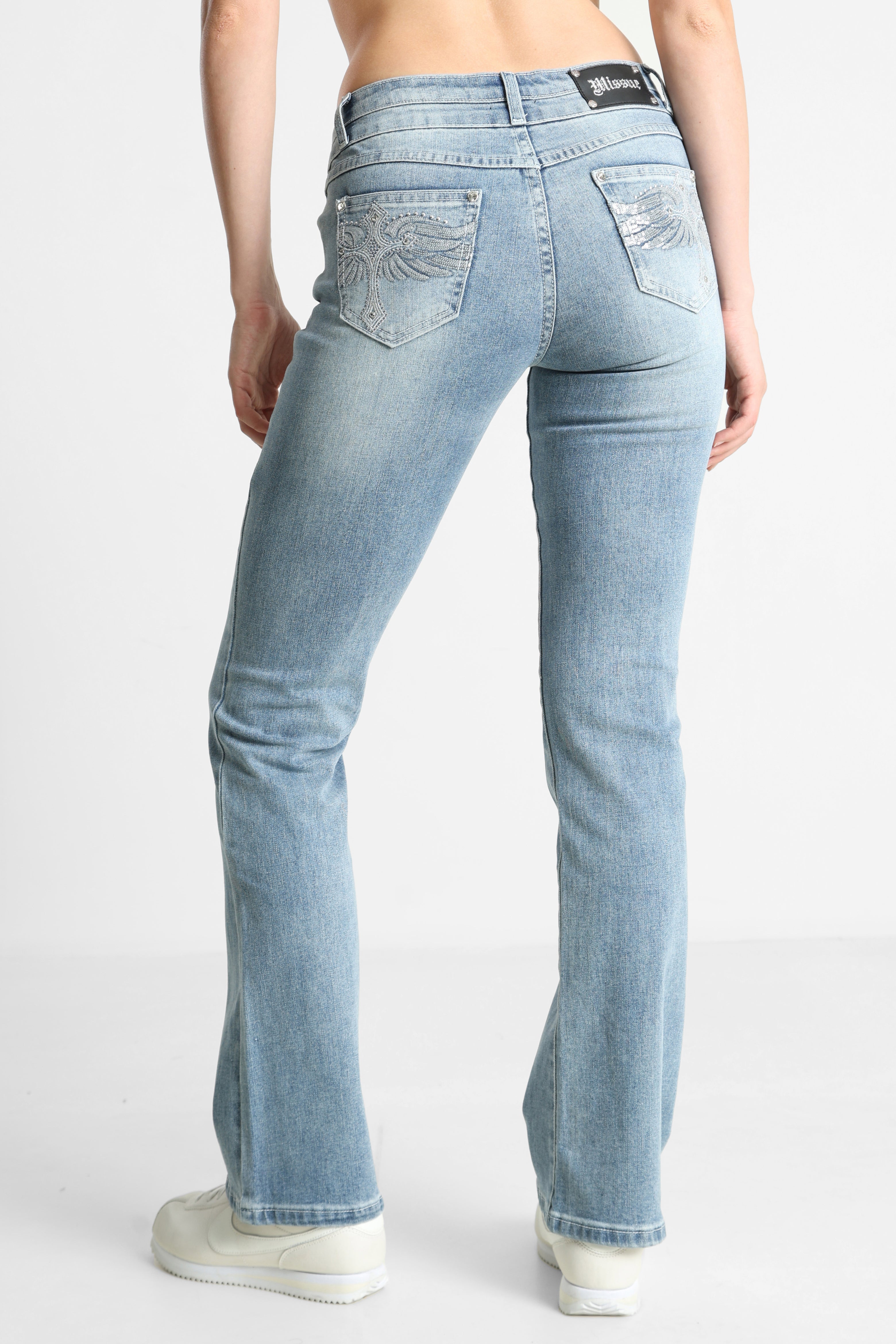 Flare jeans - Medium blue denim