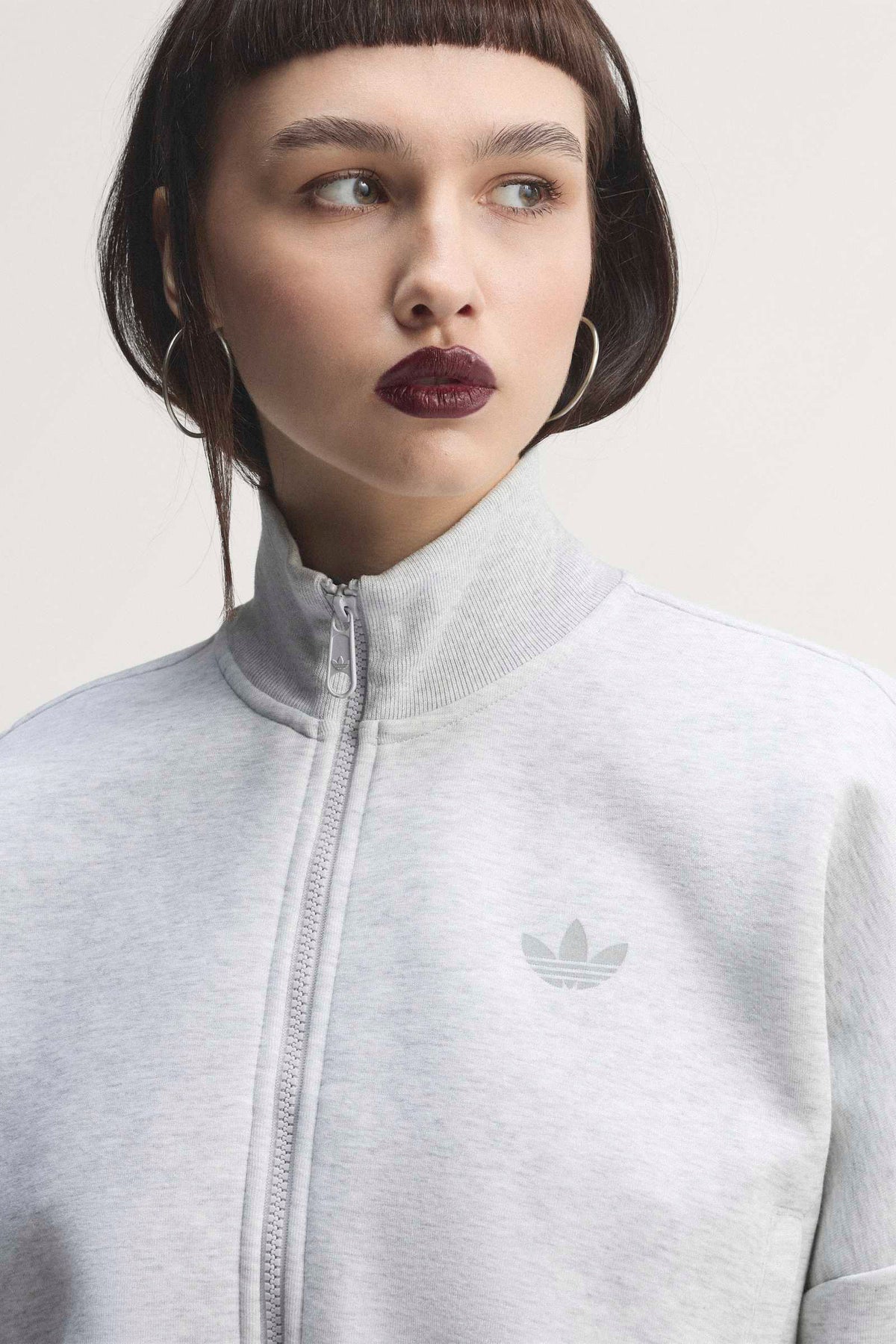 Spacer Sweatjacke - Light Grey Heather