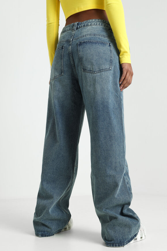 Baggy Jeans - Gewaschen Blau