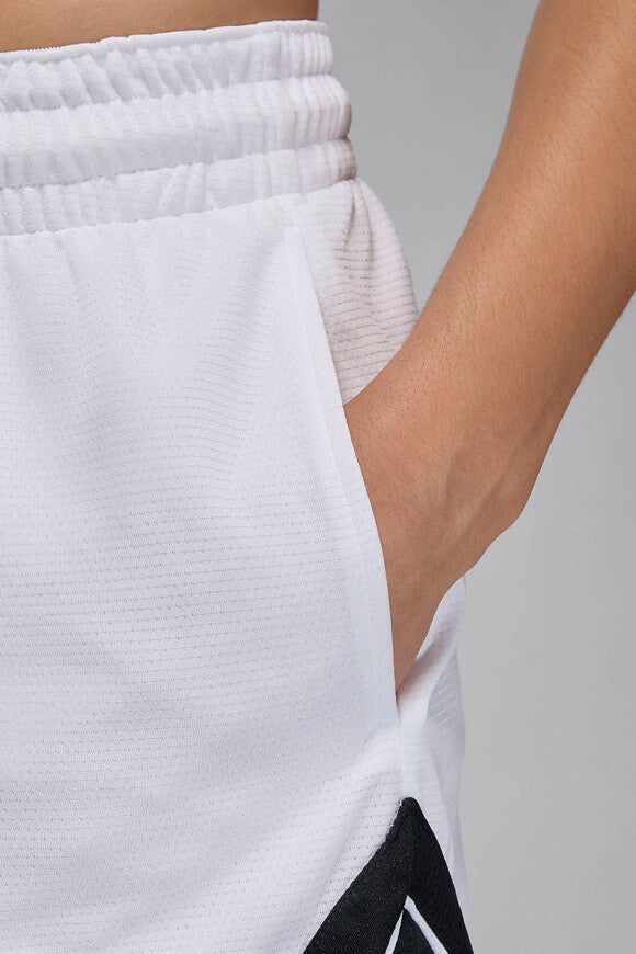 Diamond Mesh Shorts - White + Black