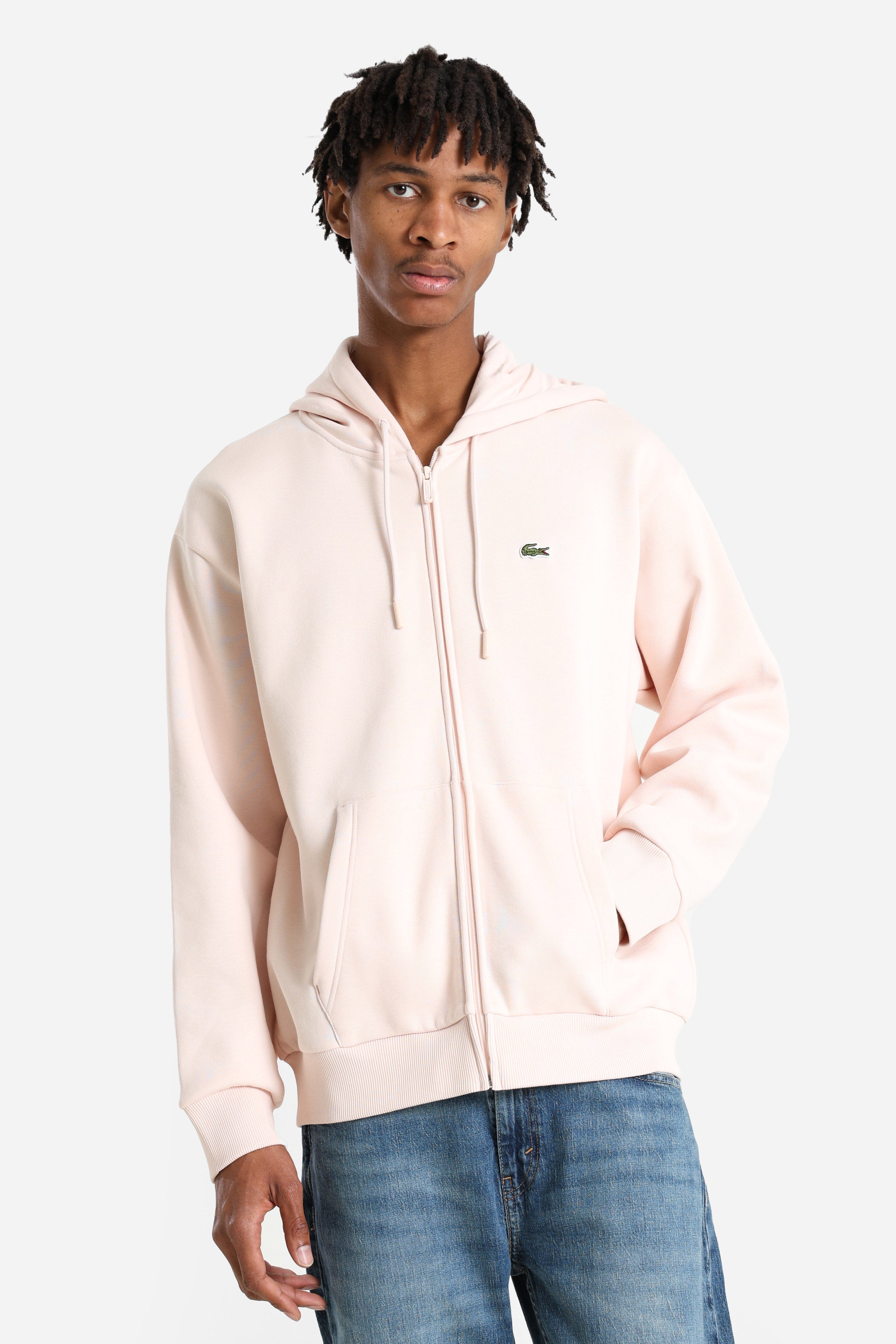 Sweat zippé à capuchon - Light Pink