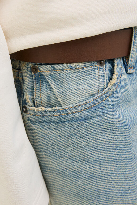 JJITONY JJCOOPER short en jean loose fit - Blue Denim