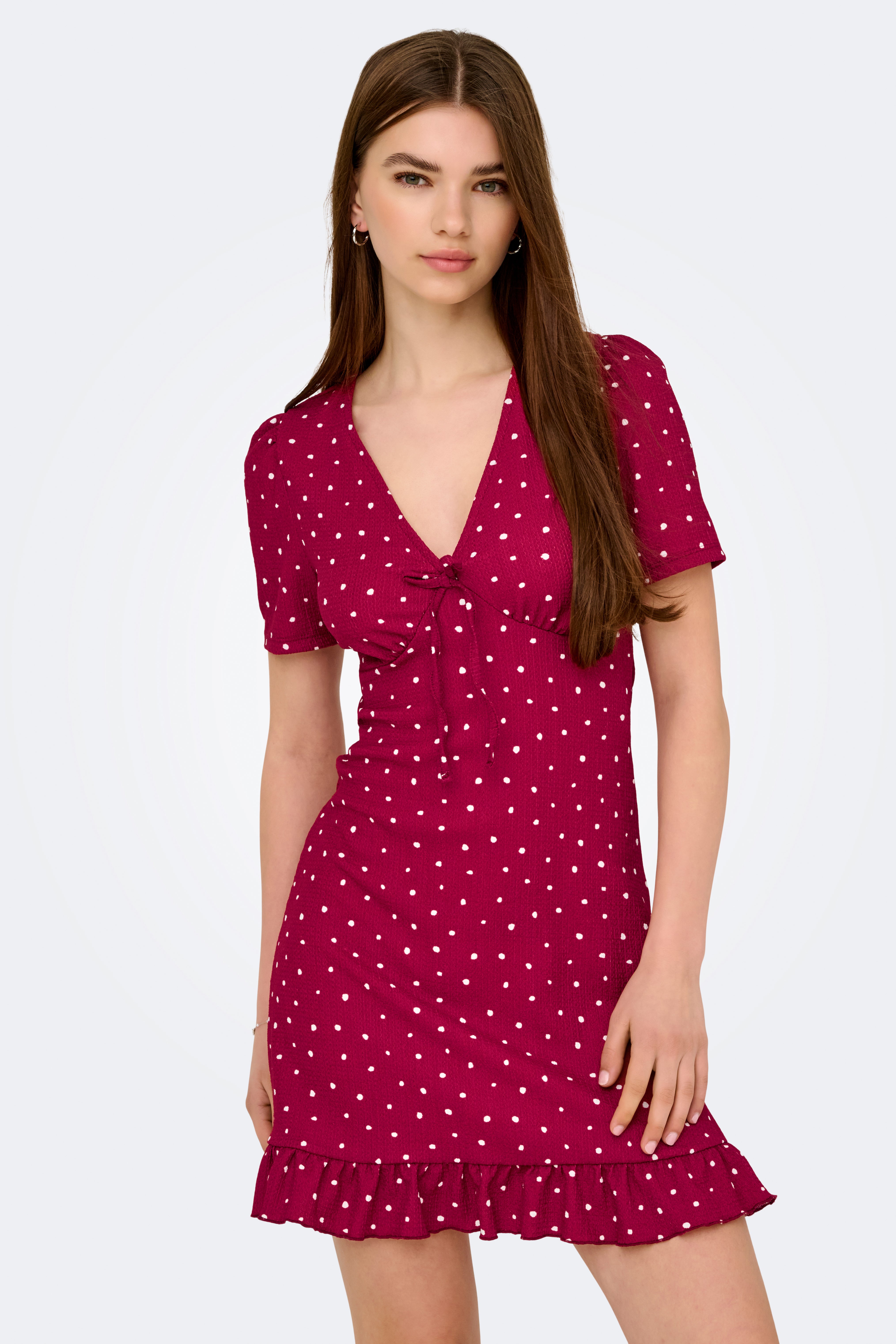 ONLBILL mini abito in seersucker - Rio Red