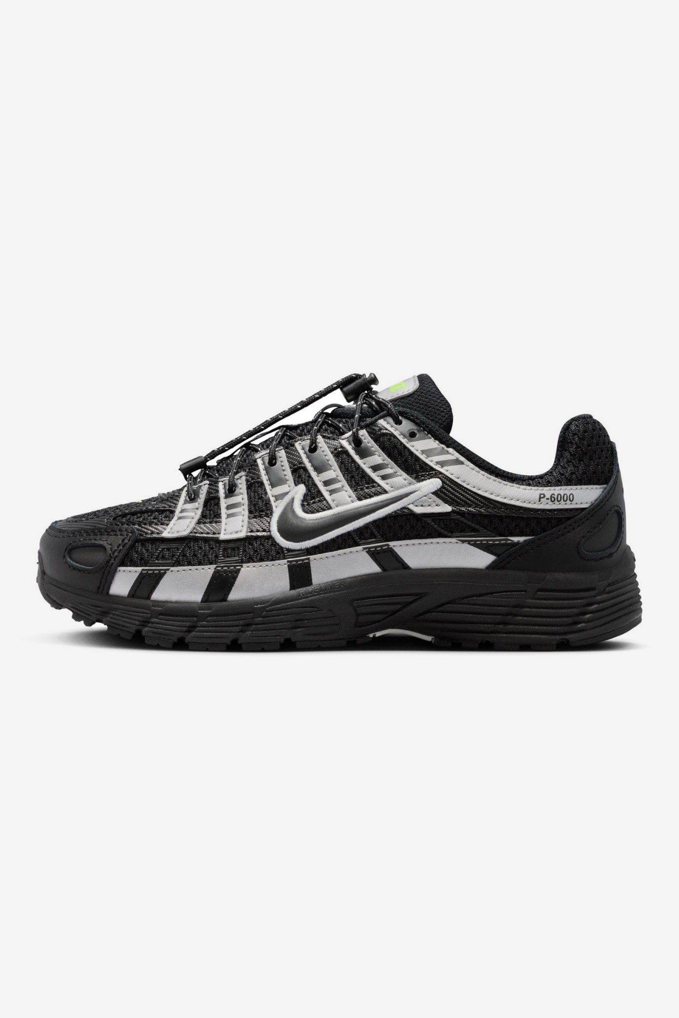 P-6000 Sneaker - Black + Metallic Silver