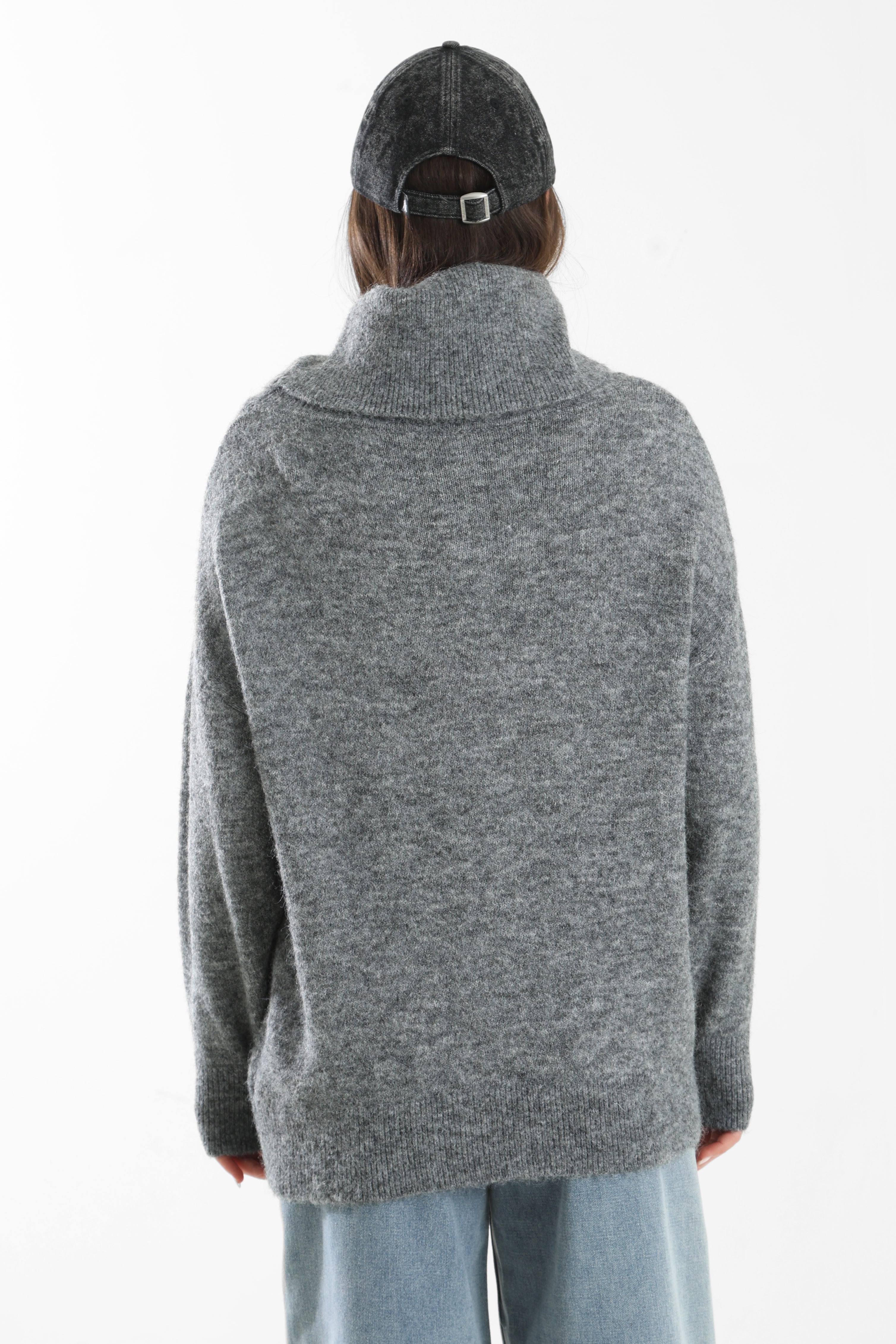 ONLAZU - Maglione lavorato a maglia - Grigio scuro melange