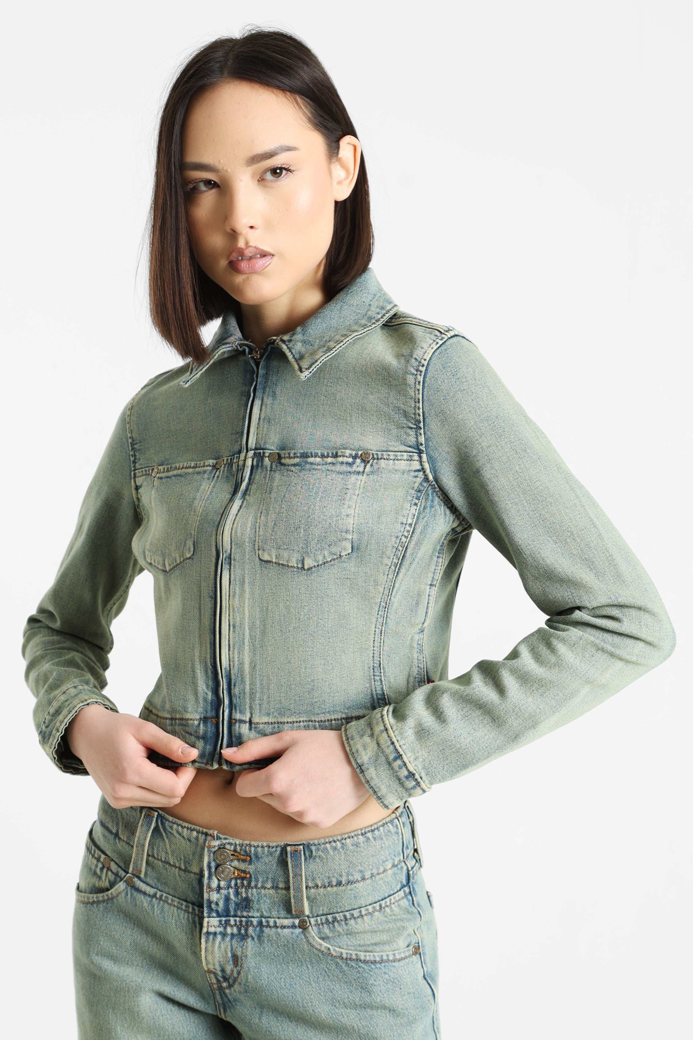 Crop Jeansjacke - Miners Business Fitted