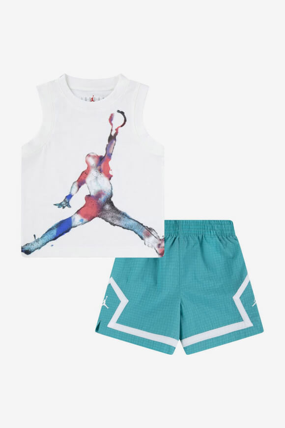 Kids-Set - Offwhite + Washed Teal