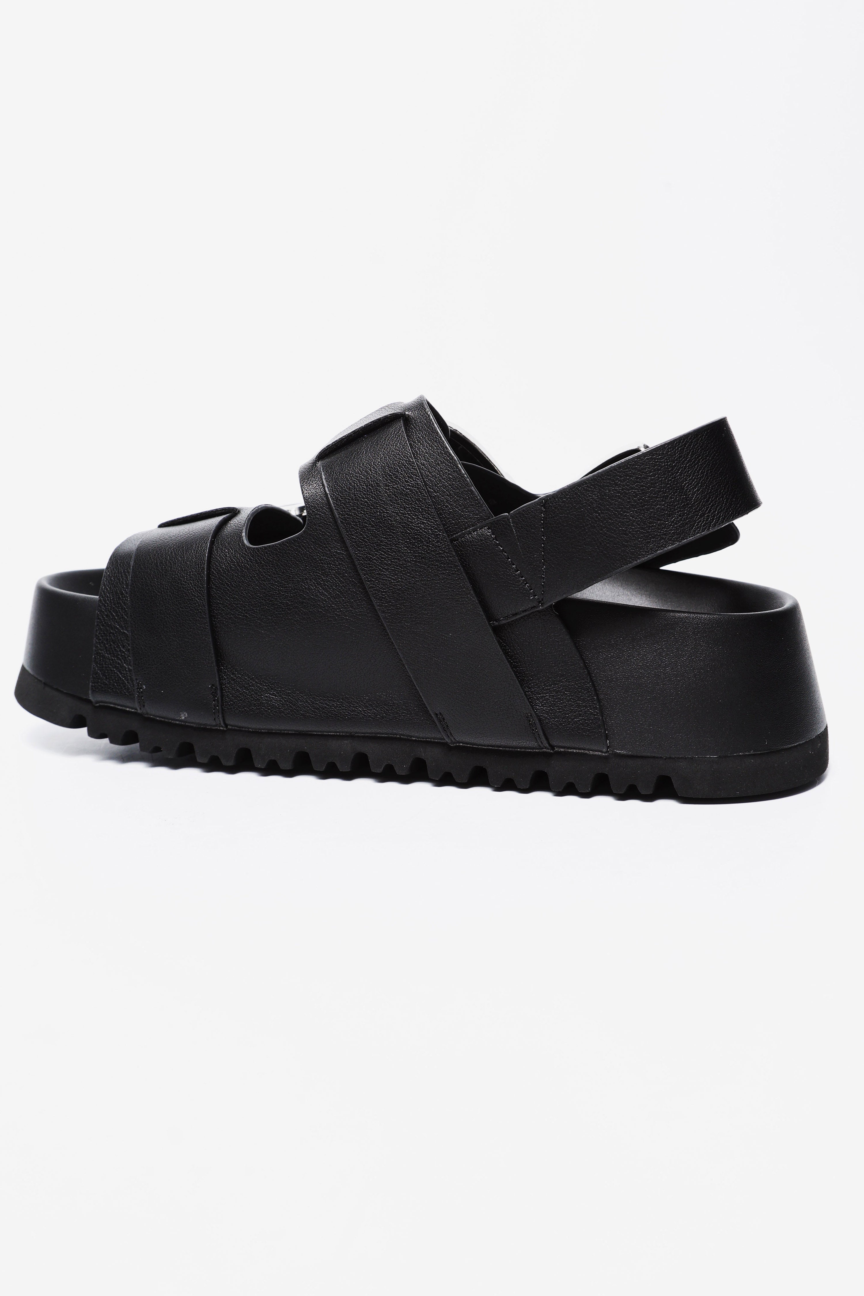 Vegan Jane Athena Buckle Plateau Sandalen - Black