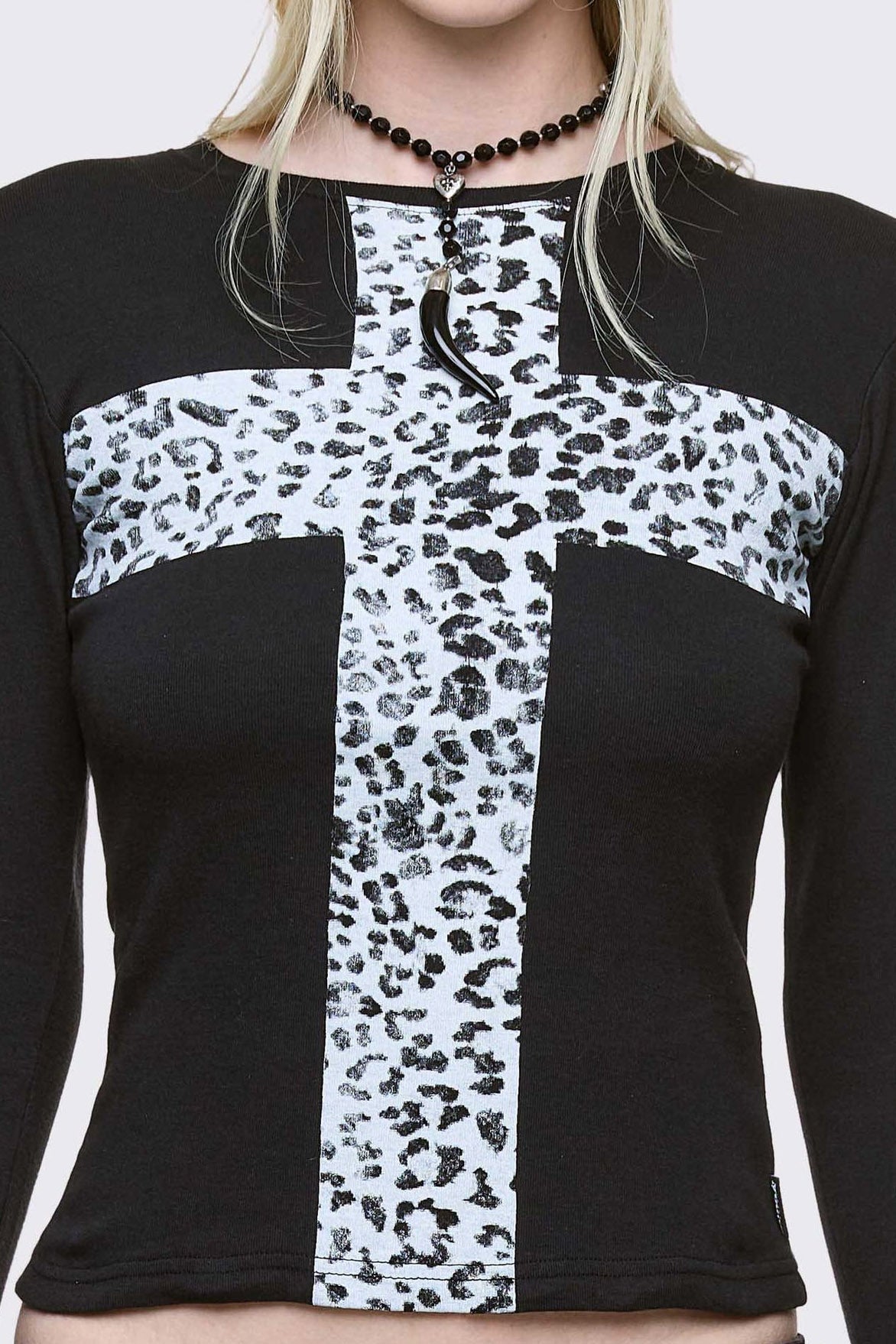 Feral Cross Langarmshirt - Black
