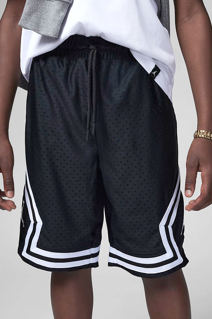 Diamond mesh shorts - Black