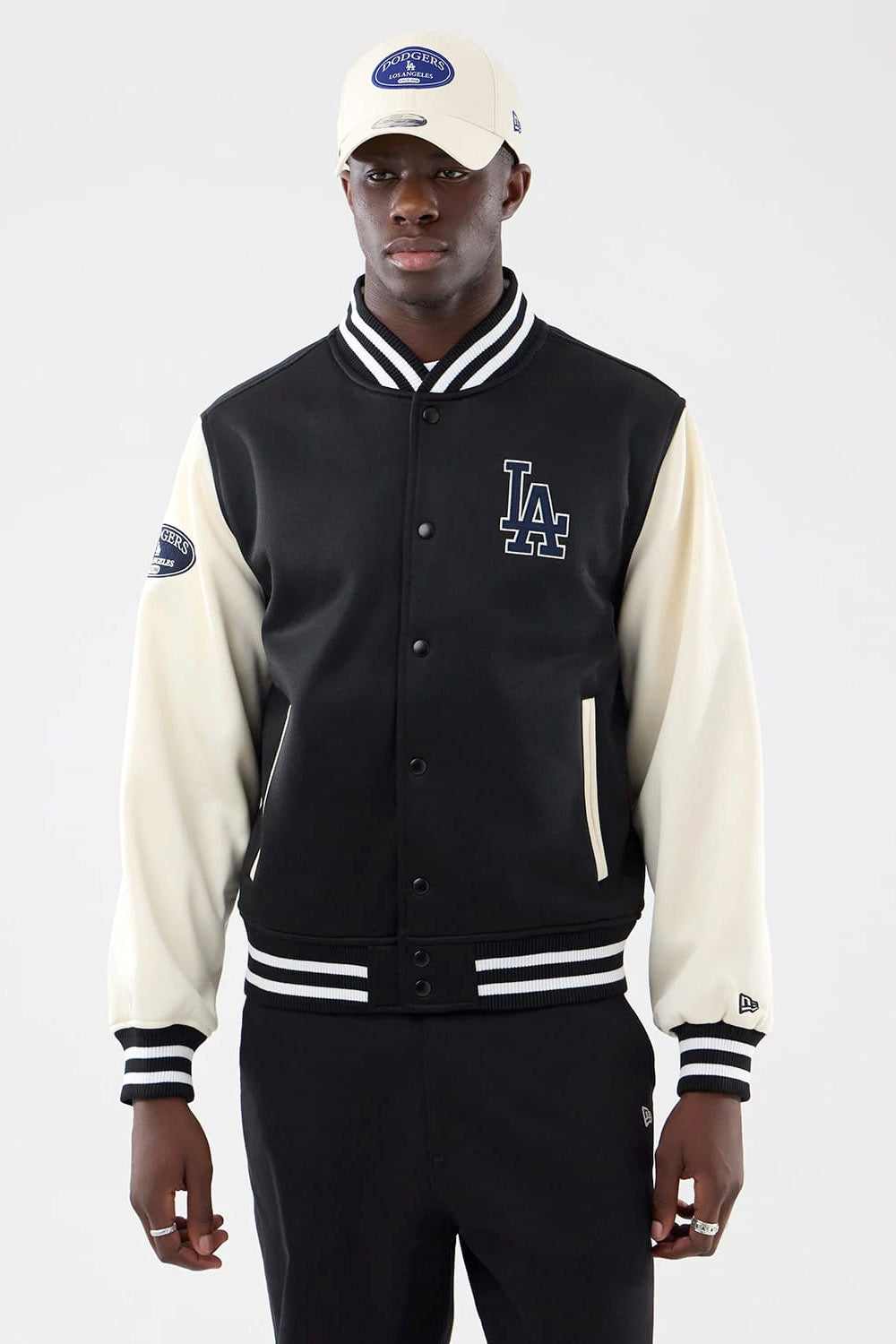 Collegejacke - Black + Offwhite