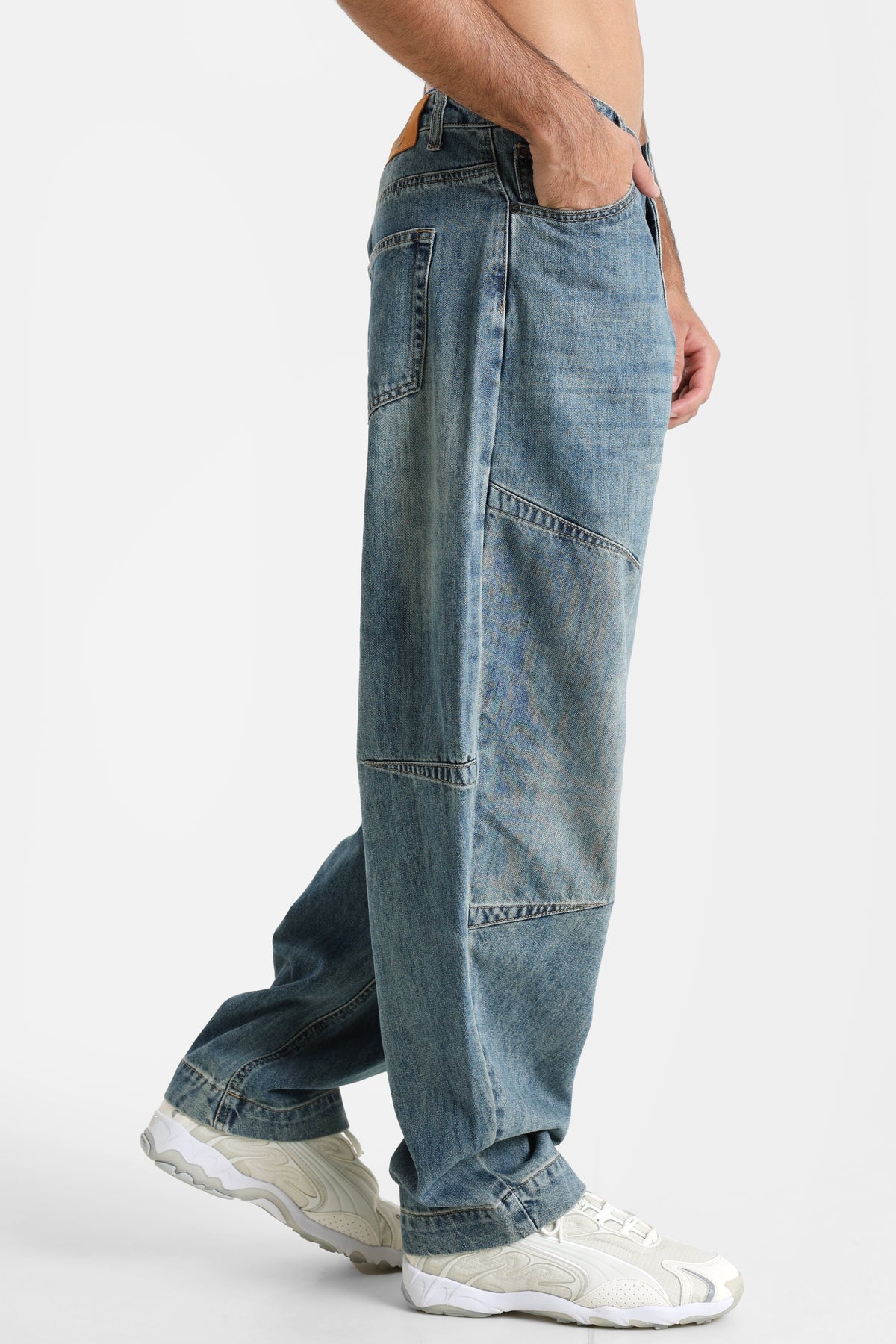 Jeans baggy - Bleu délavé
