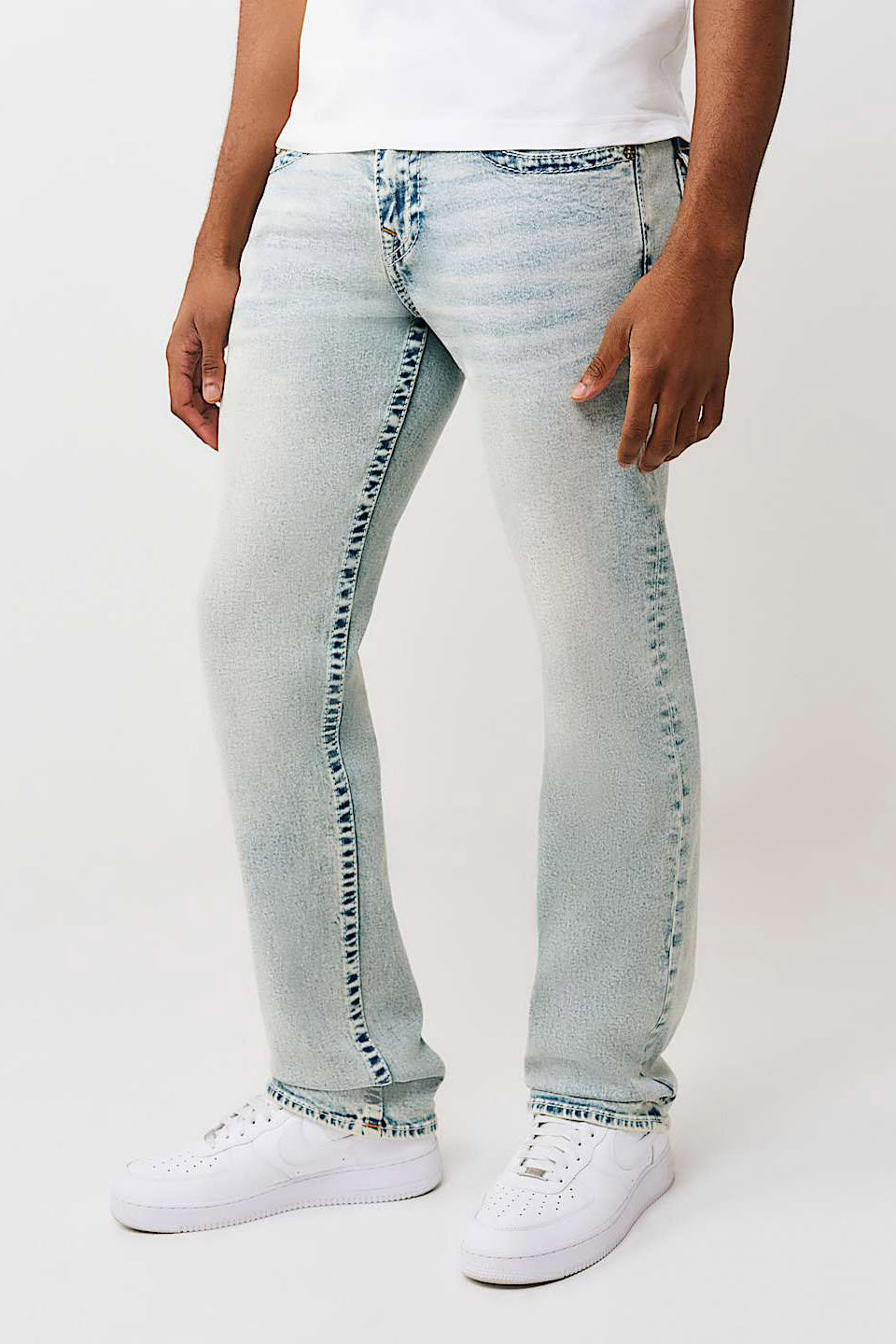 Ricky Straight Fit Jeans - Light Wash Blue