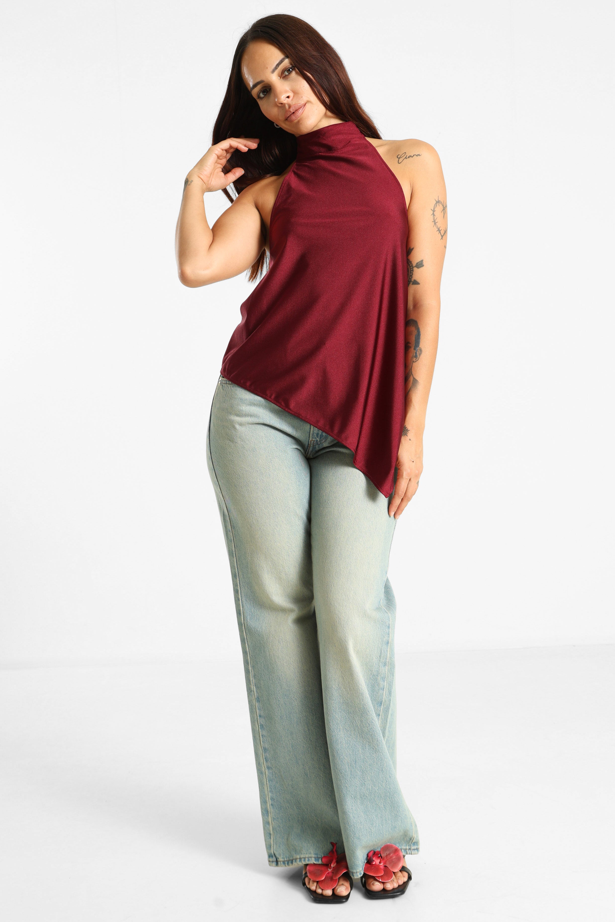 Top dos nu - Burgundy