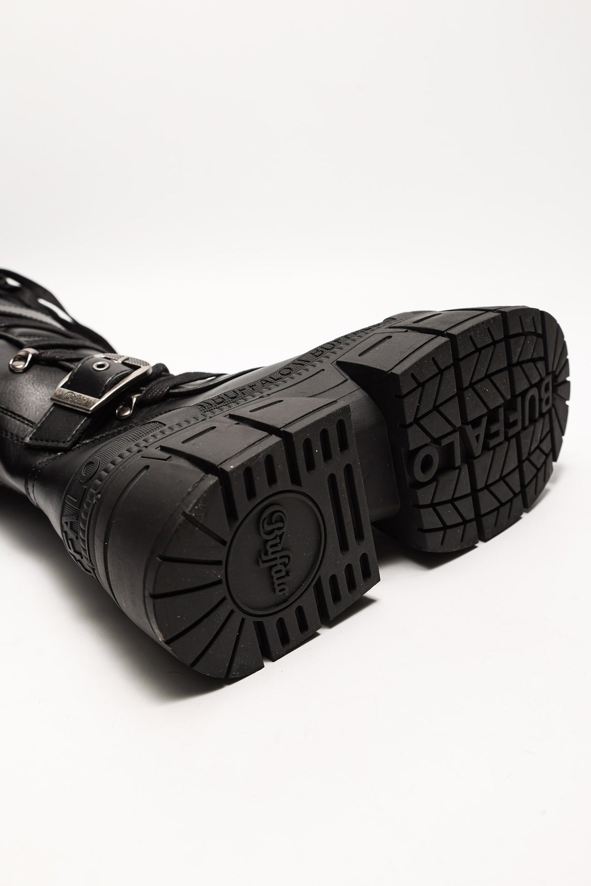 Stivali biker invernali con plateau Vegan Gospher - Black
