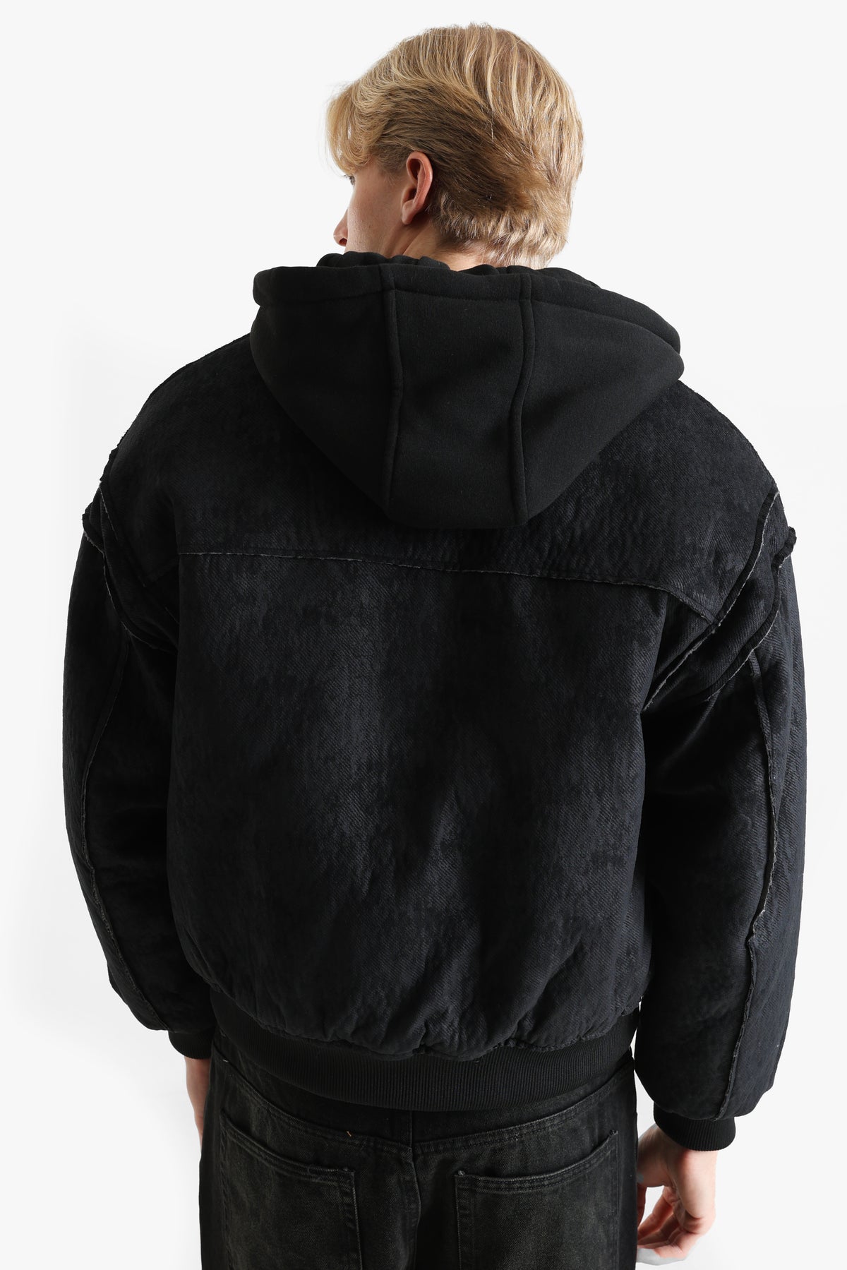 Wattierte Bomberjacke - Black