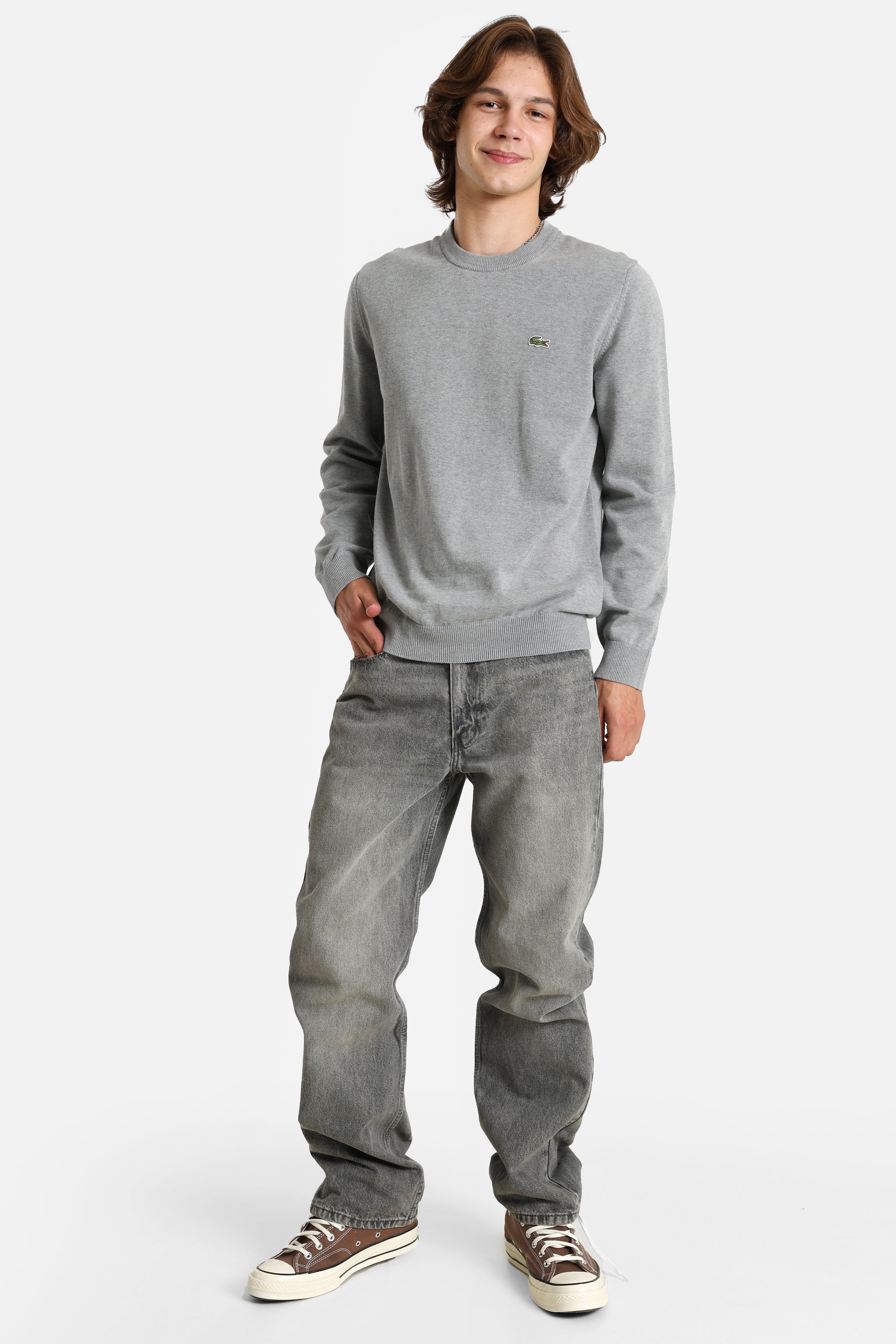 Maglione in maglia fine - Silver Chine