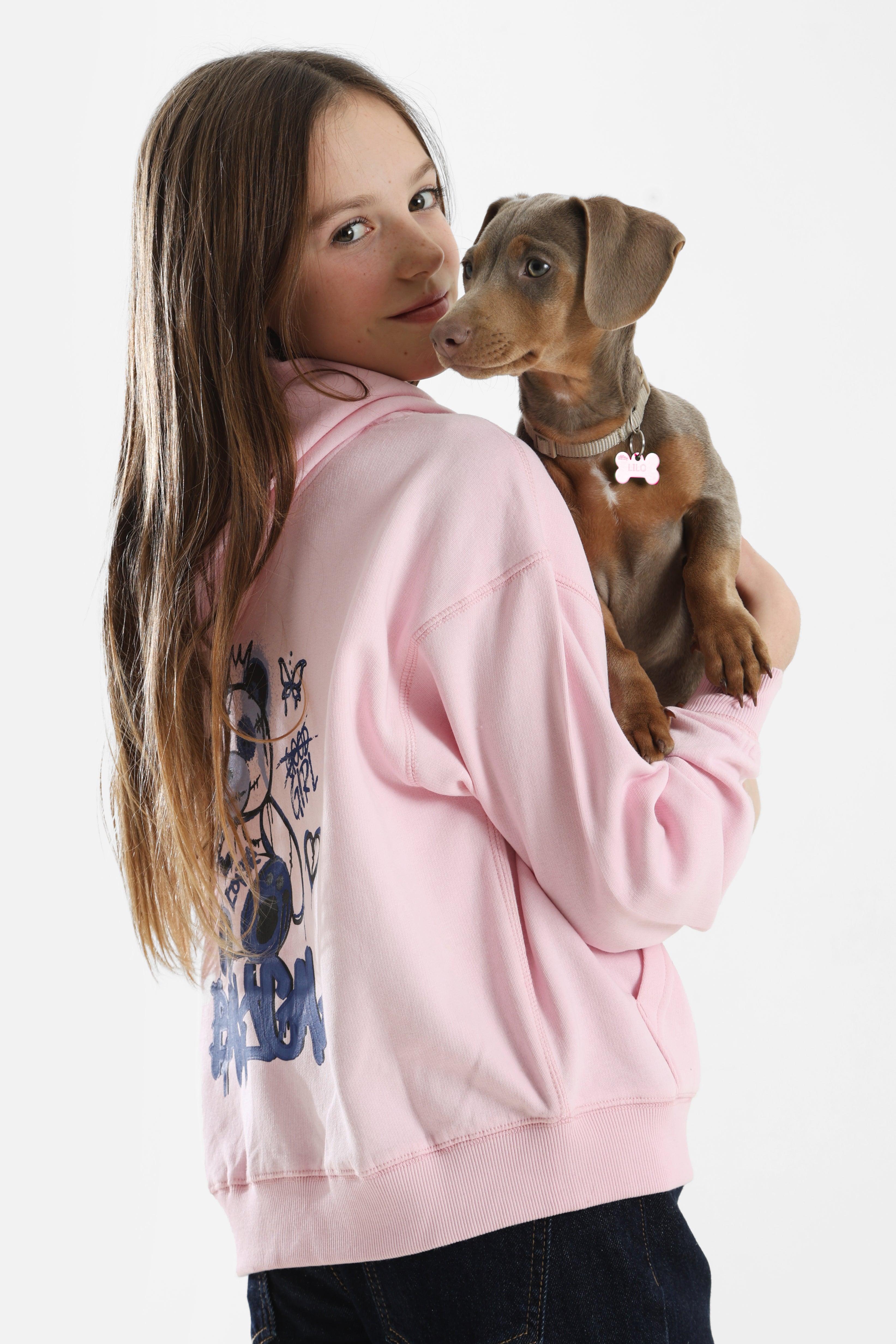 Hooded sweatshirt - Rose
