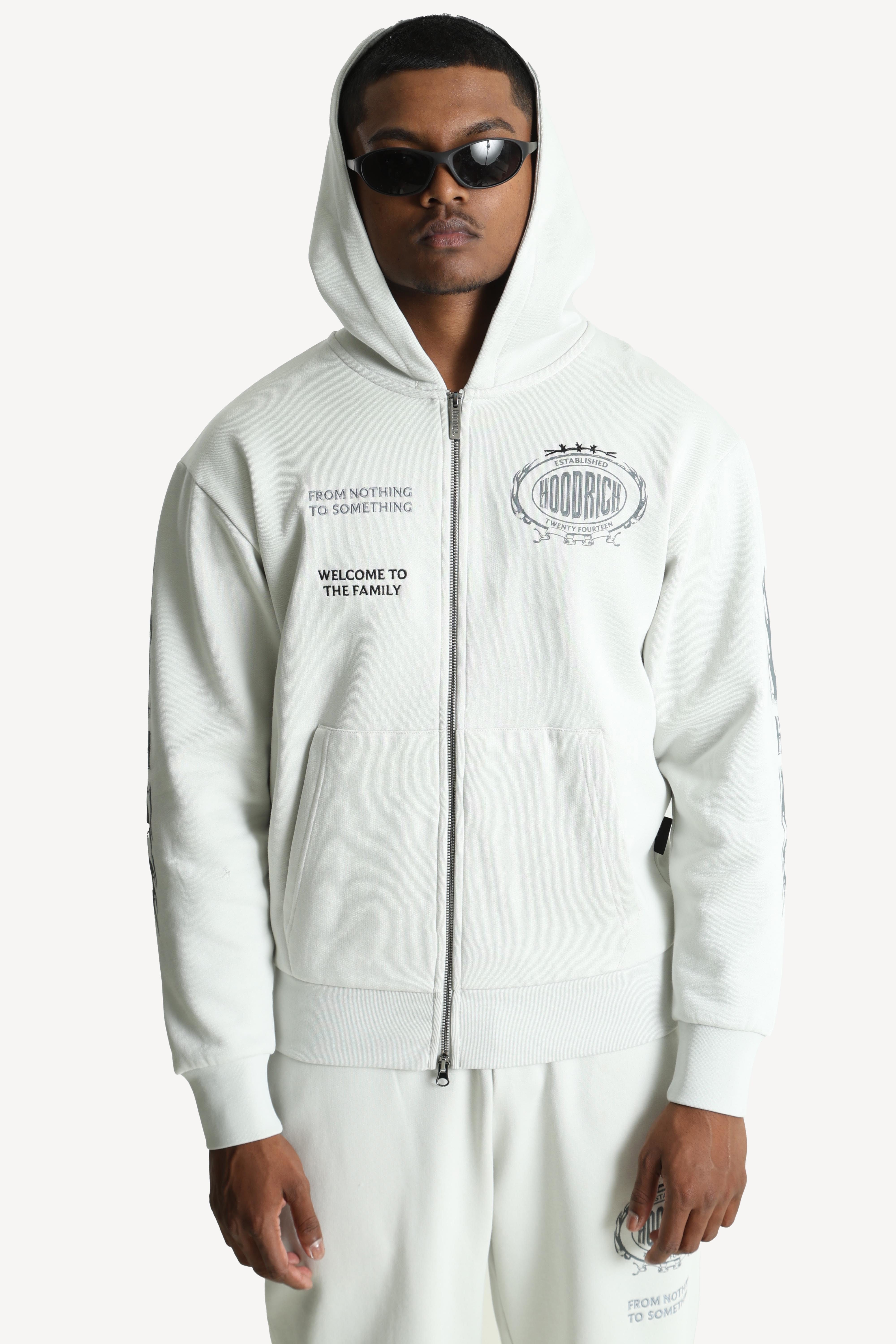 Oversize Kapuzensweatjacke - Dawn Blue