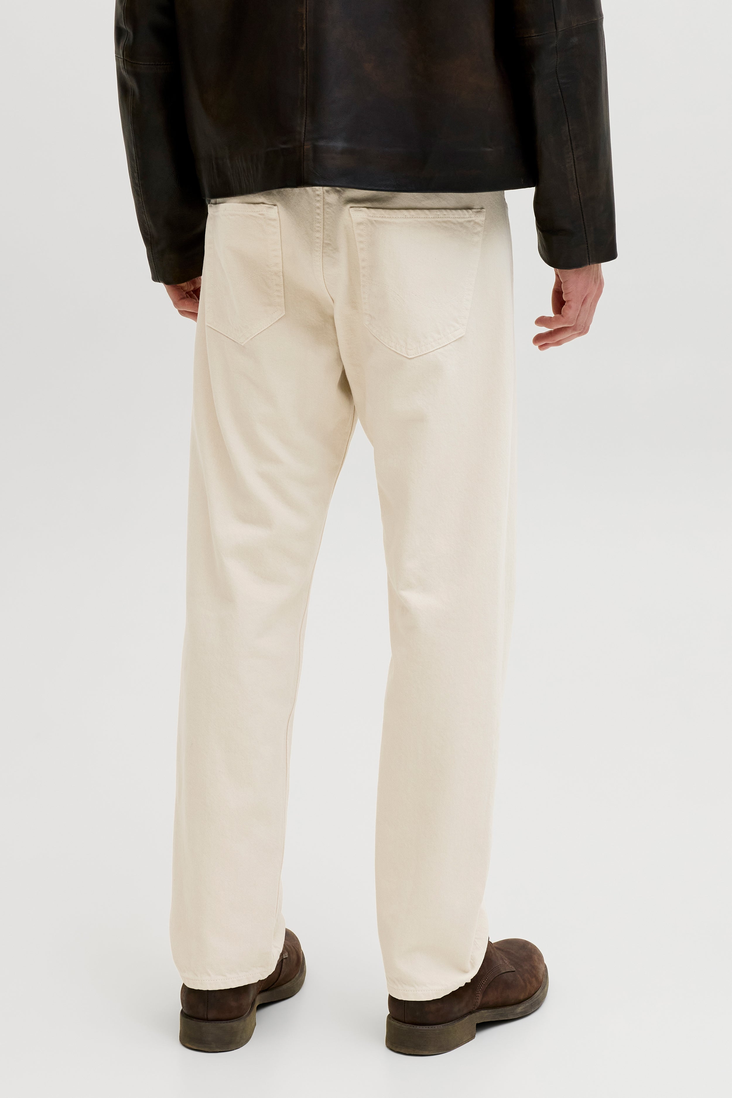 JJICHRIS relaxed fit jeans L32 - Offwhite