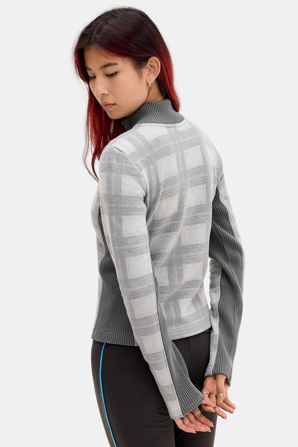 Felpa con zip - Grey Heather
