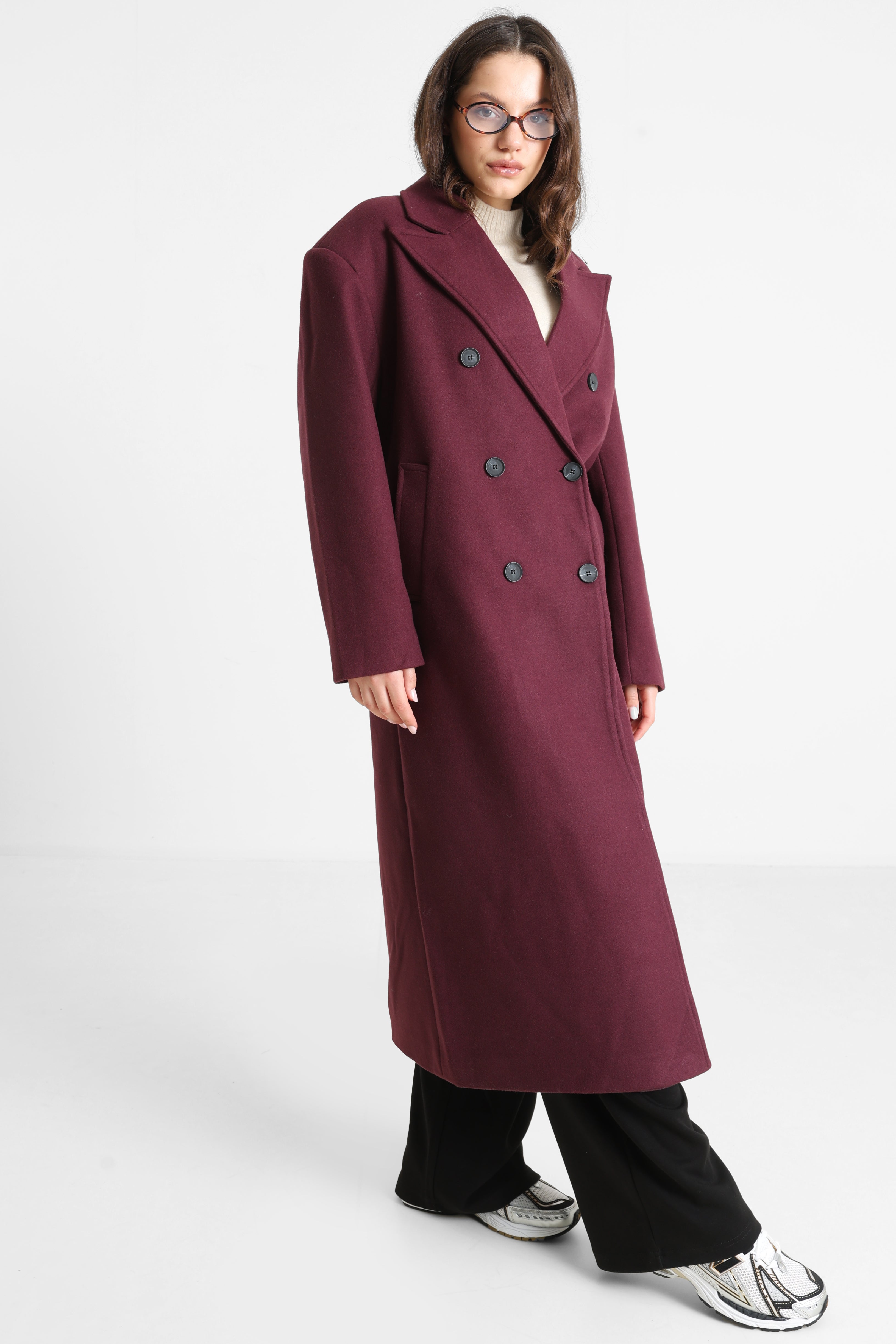 Manteau ONLBRAKE - Mauve Wine