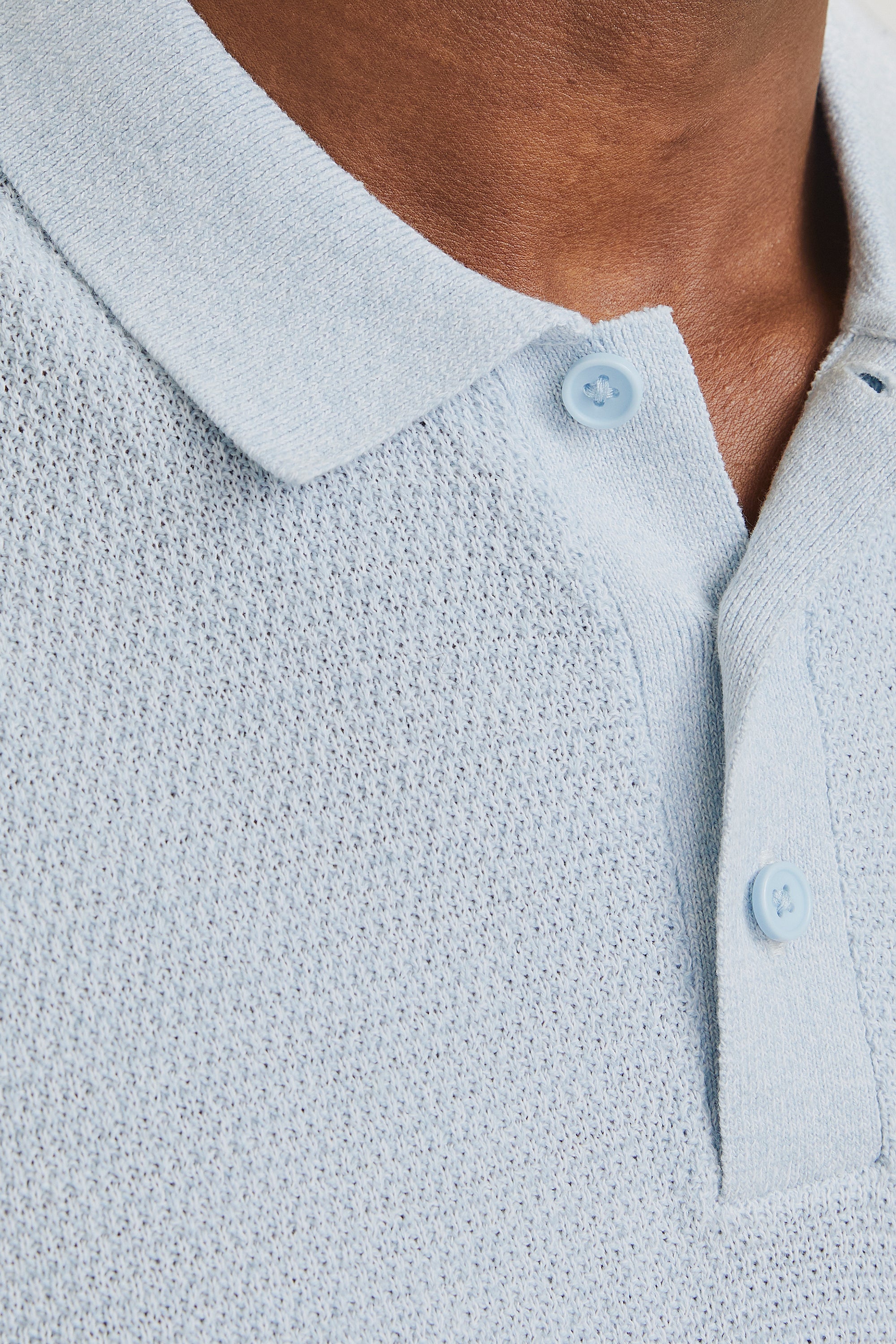 JJEGEORGE polo en tricot - Chambray Blue