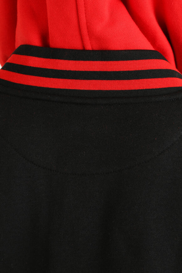 College-Sweatjacke - Schwarz + Rot