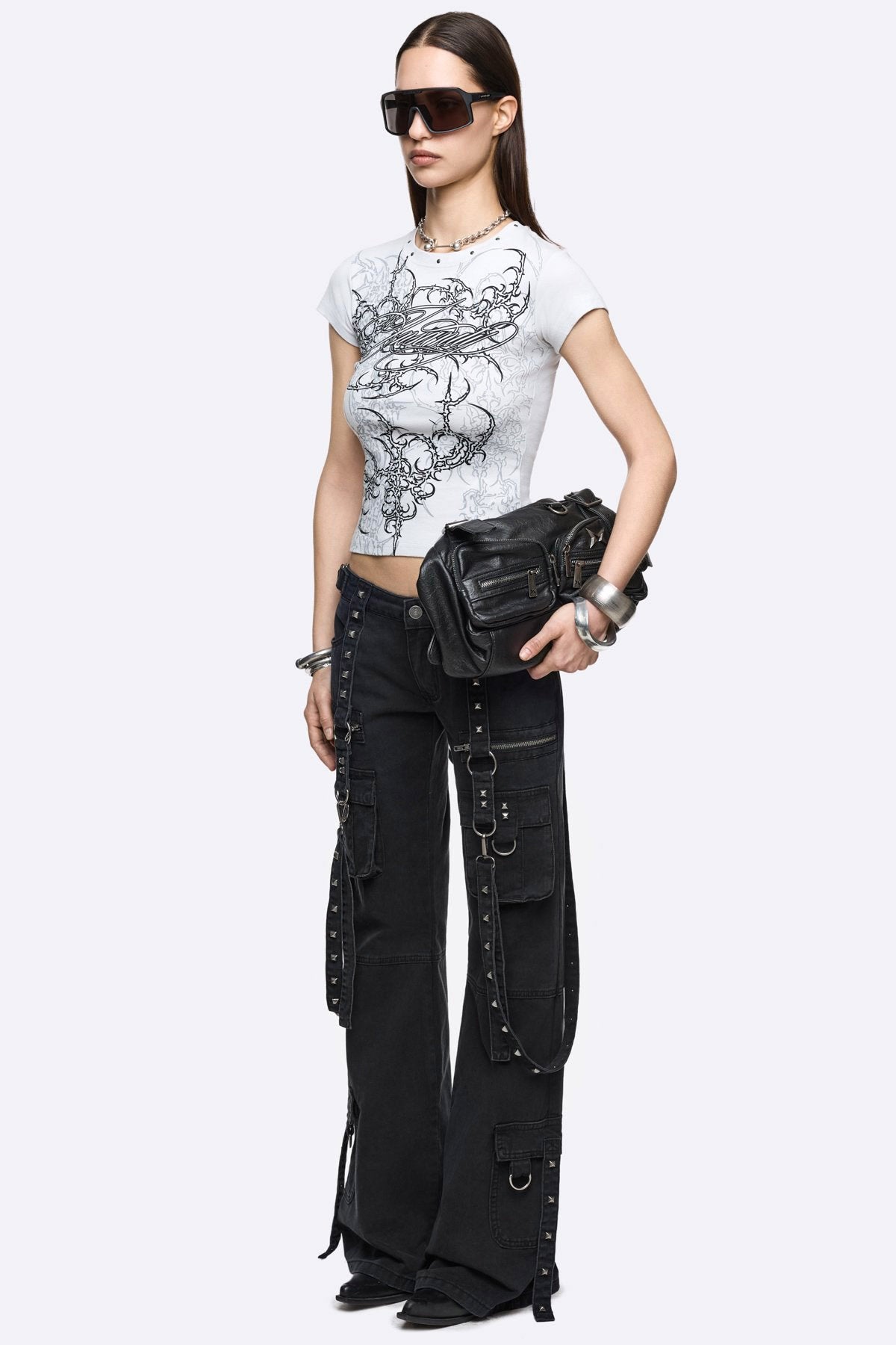 Bruise Flared Jeans - Black